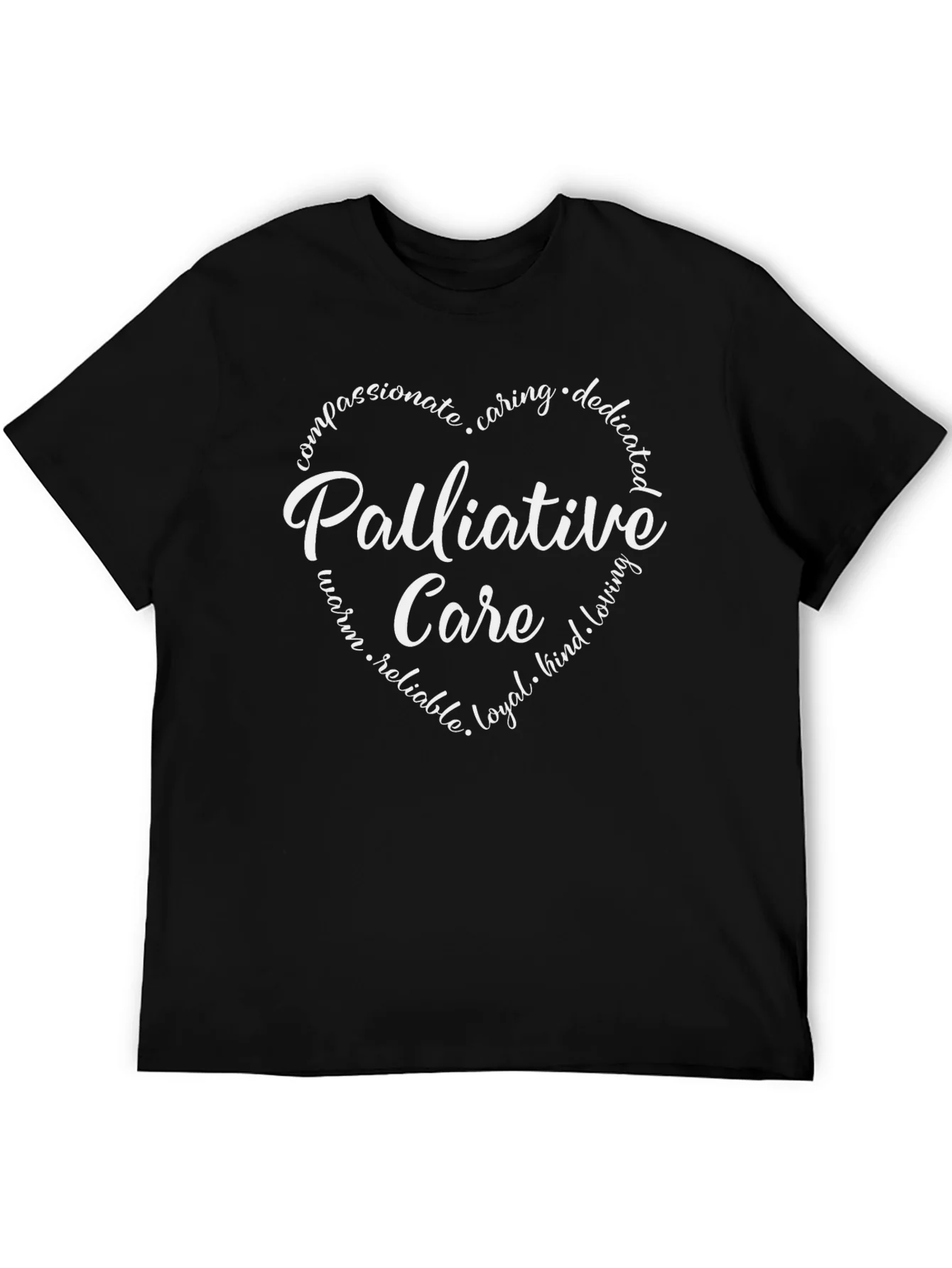Palliative Care Heart Graphic Tee - Black