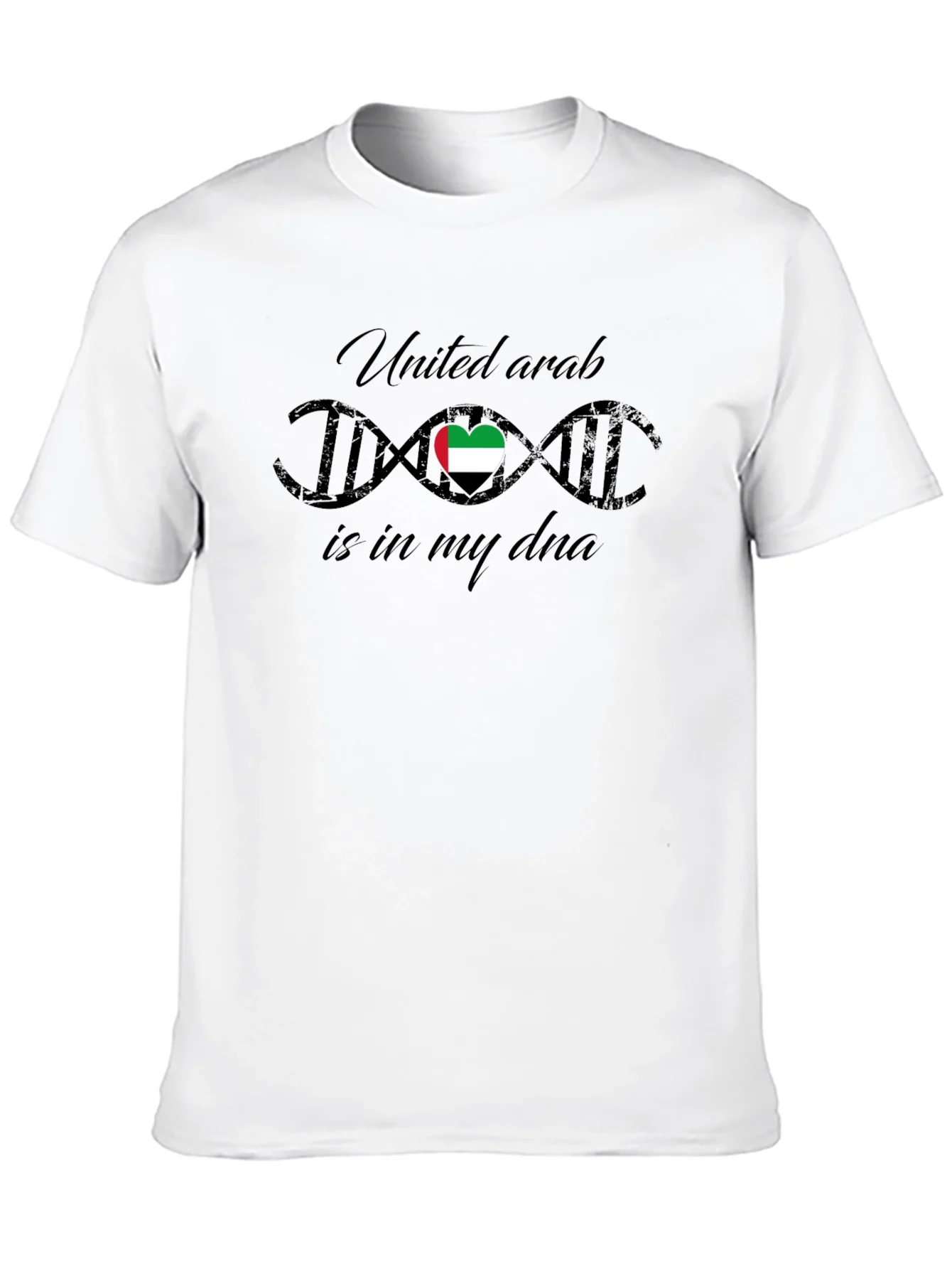 United Arab Emirates DNA Heart T-Shirt - Black