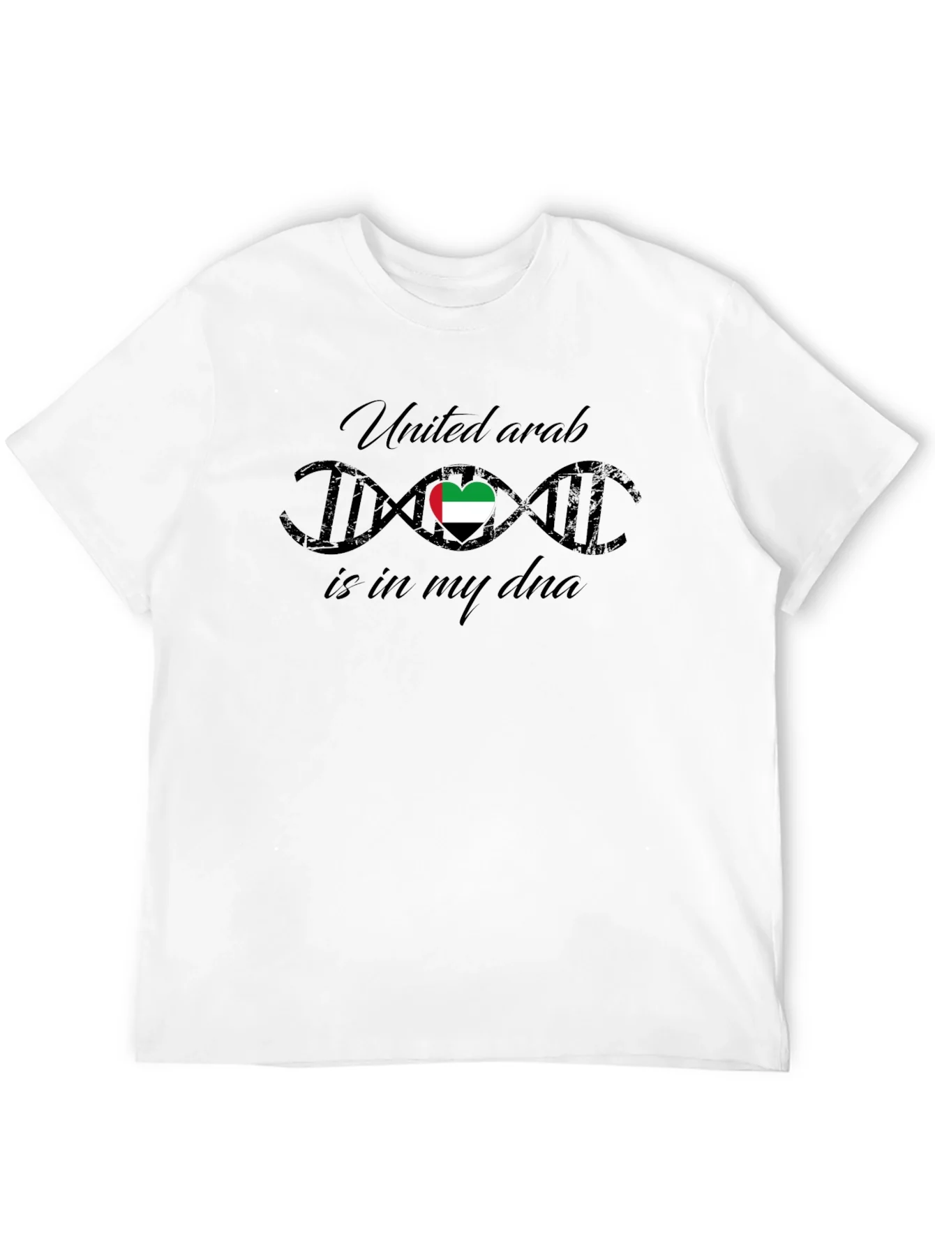 United Arab Emirates DNA Heart T-Shirt - Black