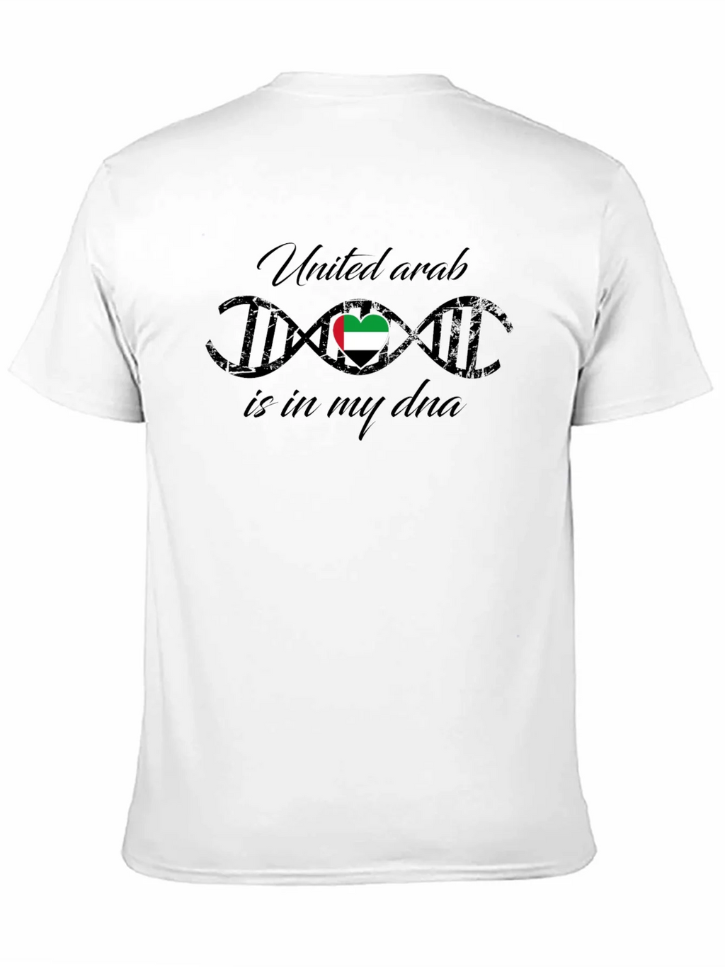 United Arab Emirates DNA Heart T-Shirt - Black