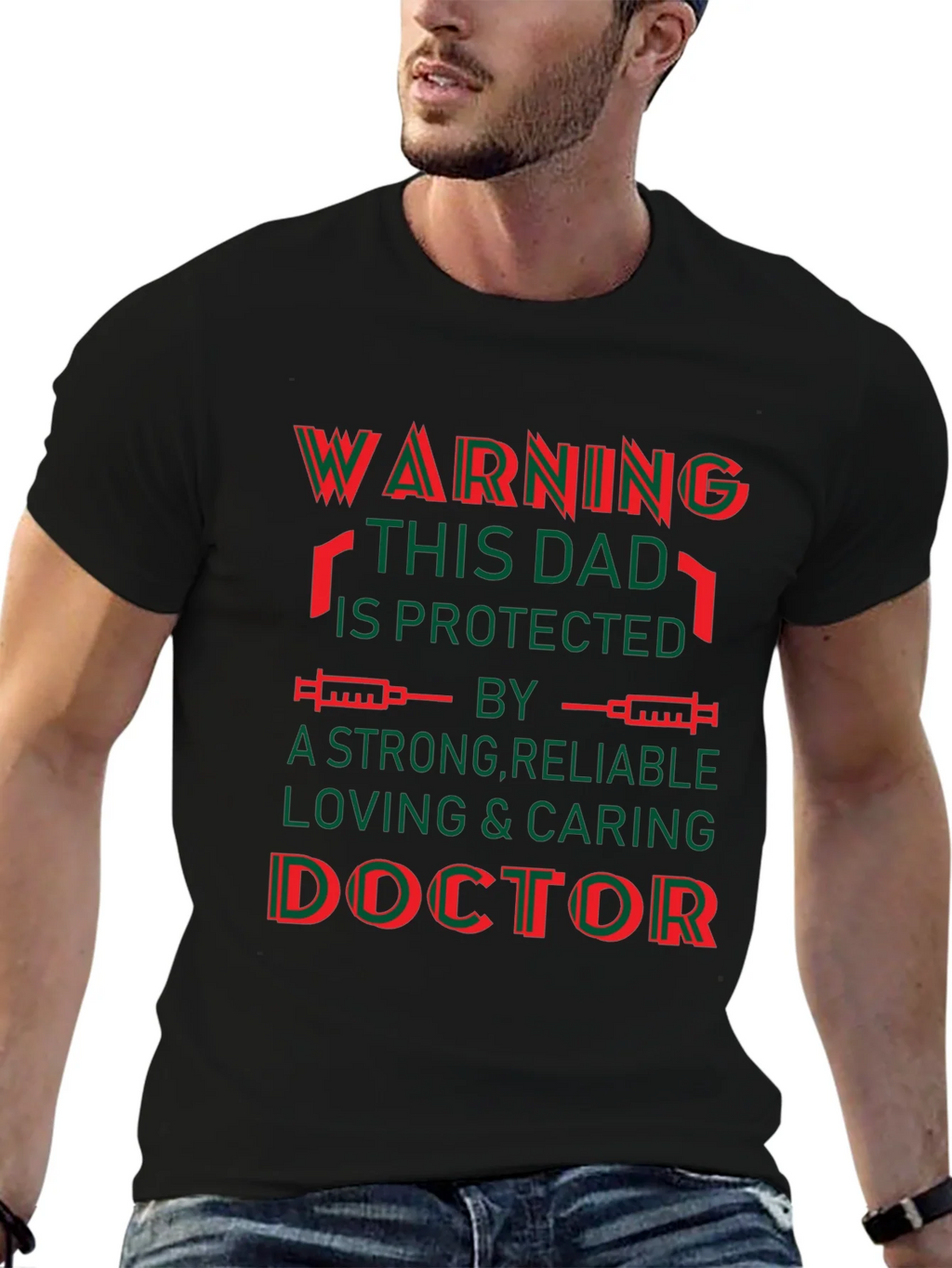 Warning This Dad Is Protected Doctor T-Shirt
