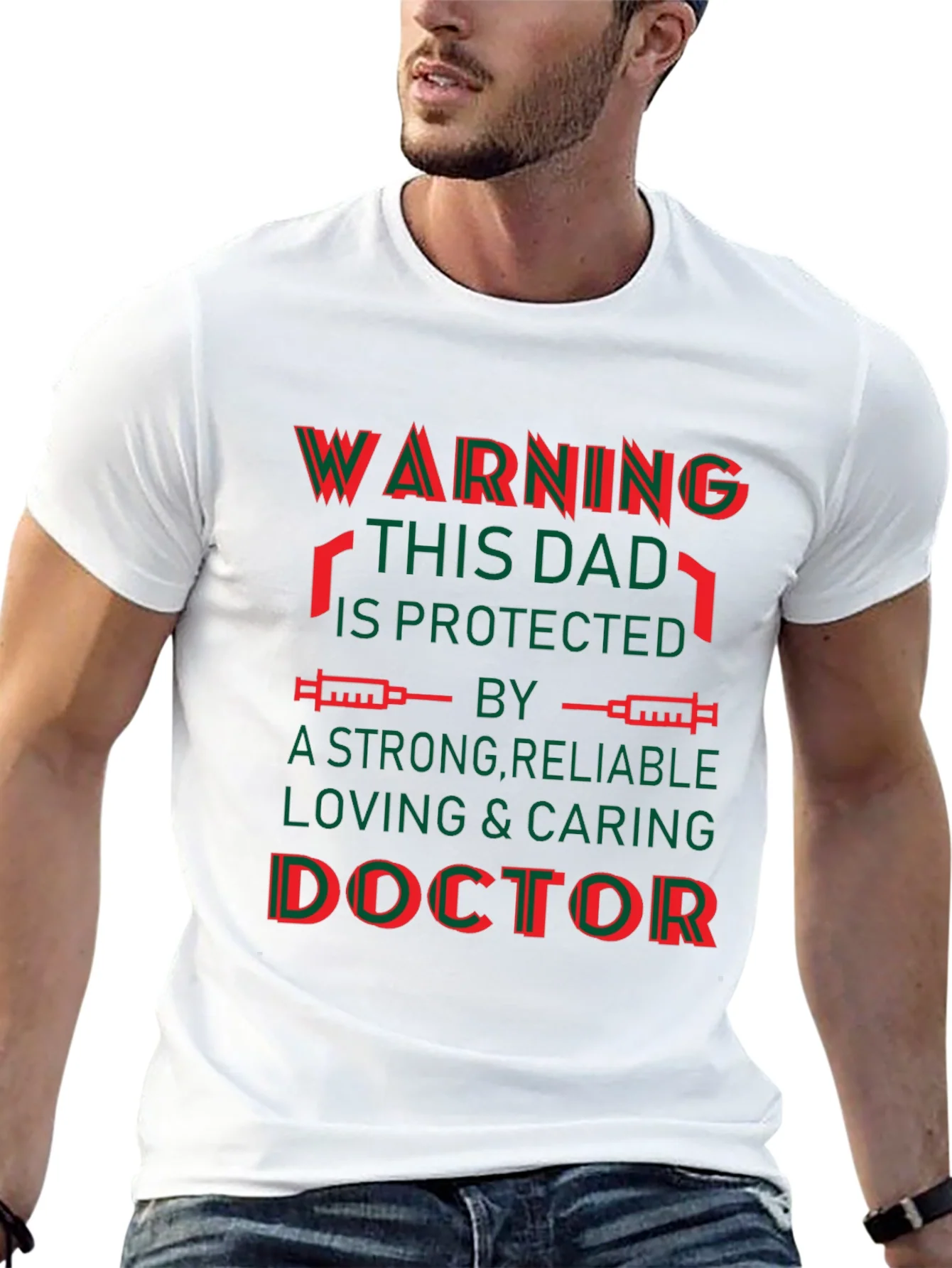 Warning This Dad Is Protected Doctor T-Shirt