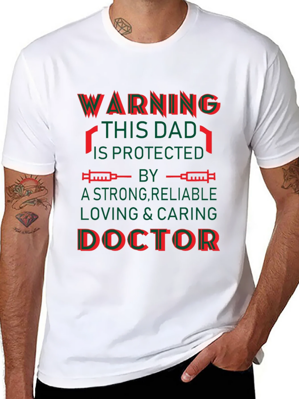 Warning This Dad Is Protected Doctor T-Shirt