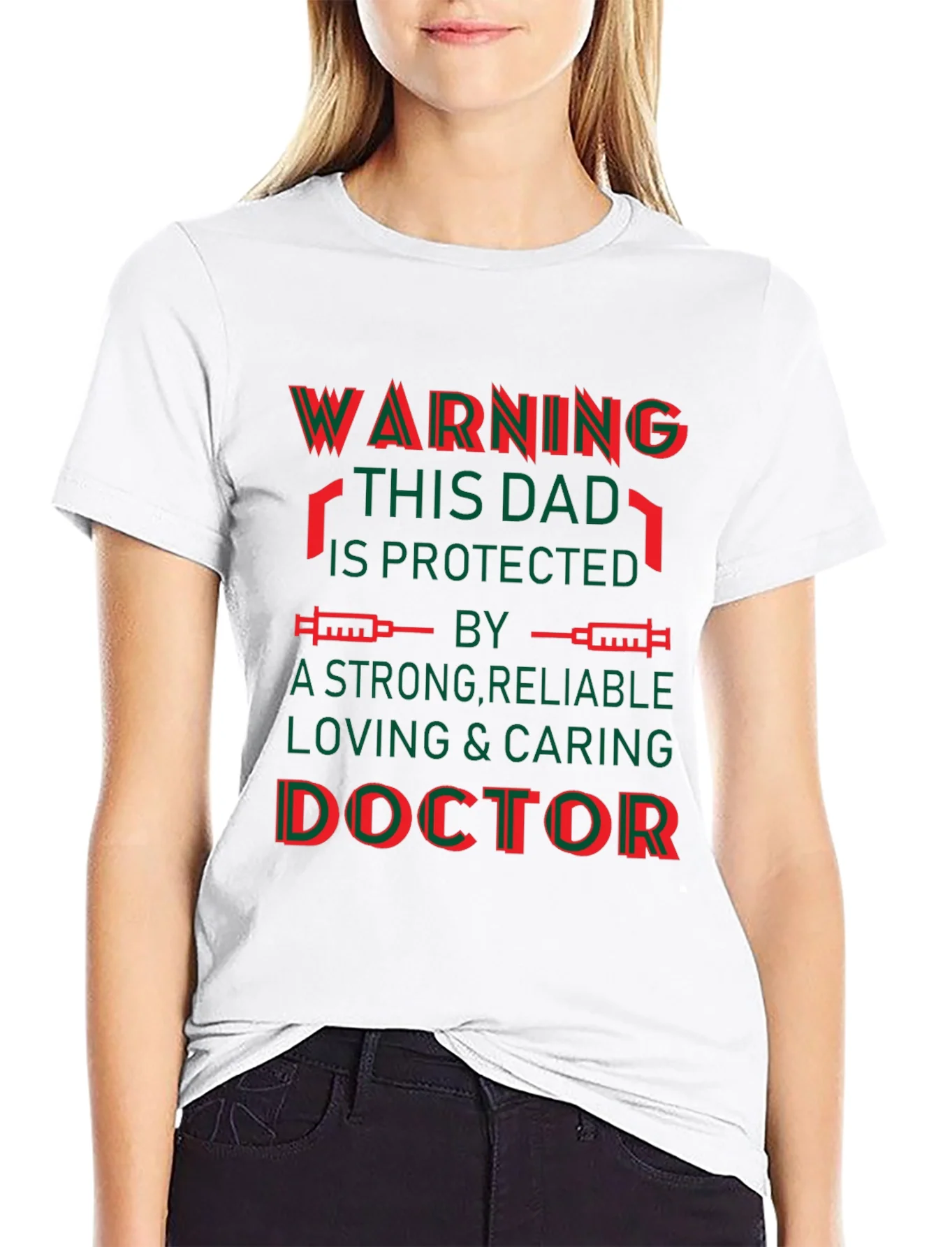 Warning This Dad Is Protected Doctor T-Shirt