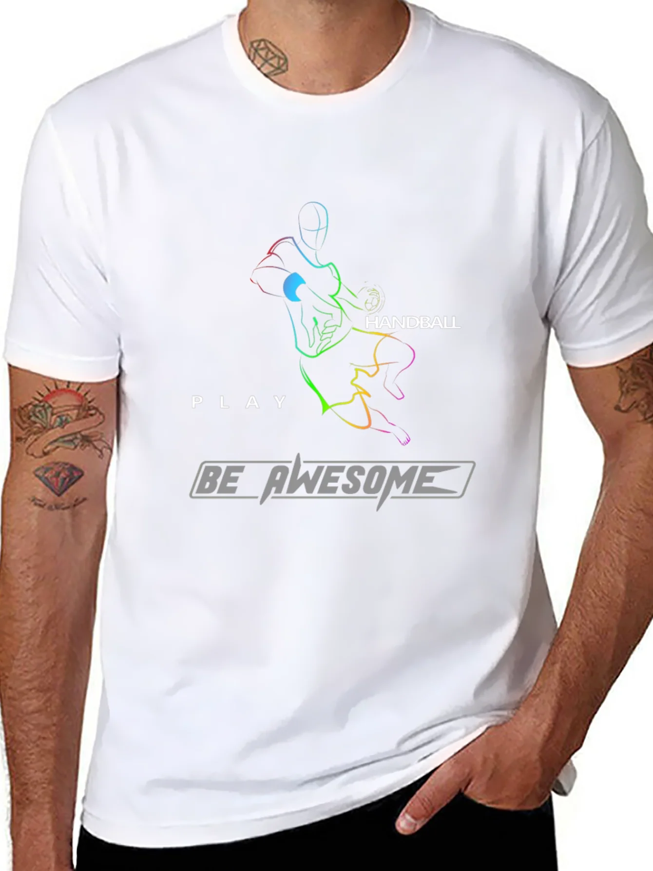 Handball Player Graphic Tee - Play Awesome!