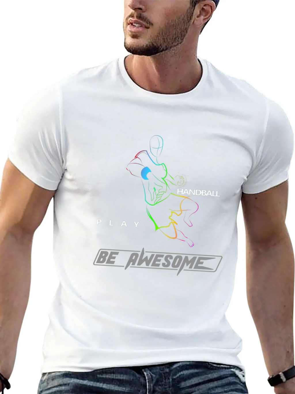 Handball Player Graphic Tee - Play Awesome!