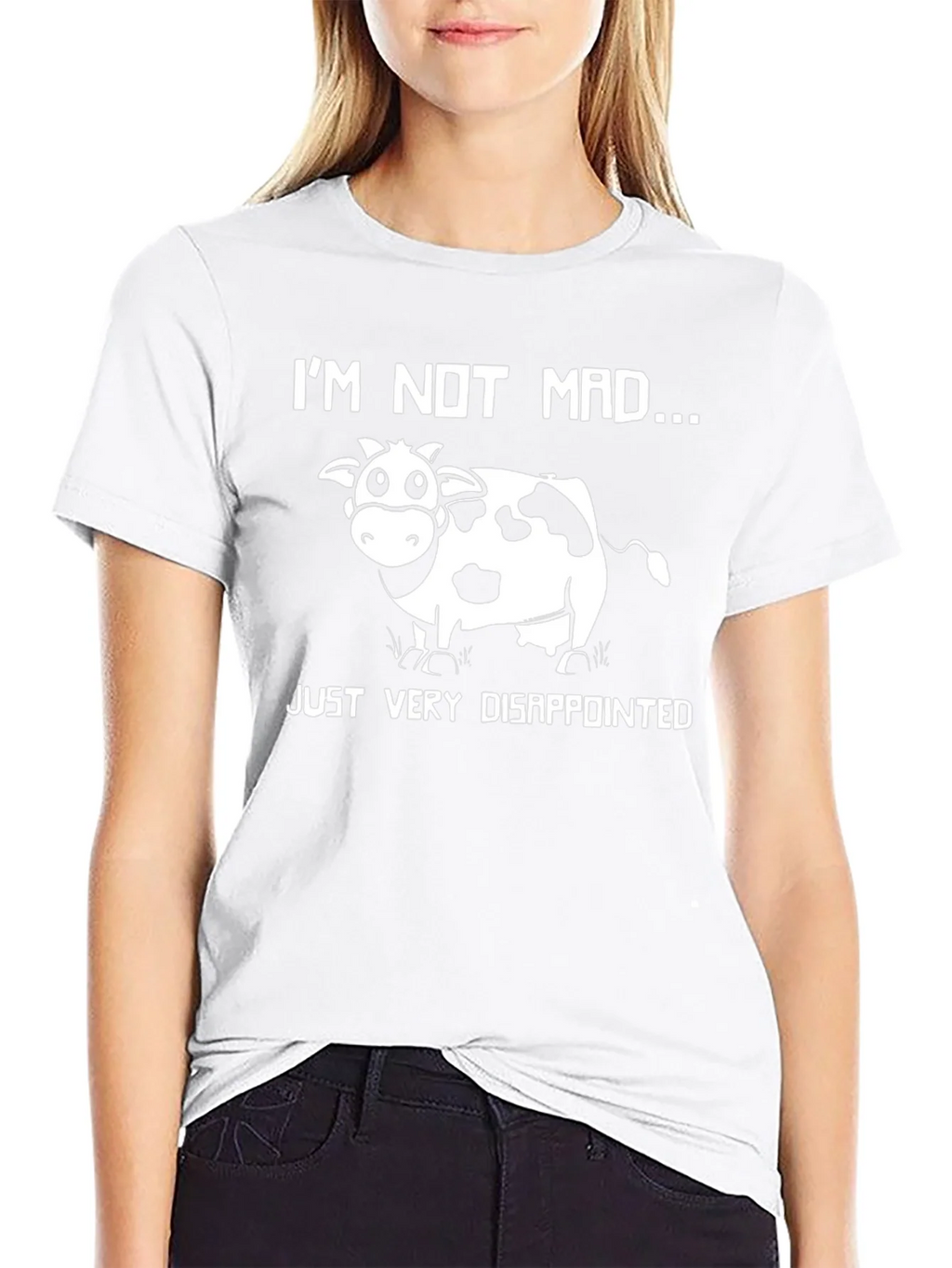 Im Not Mad Just Disappointed Cow Graphic T-Shirt