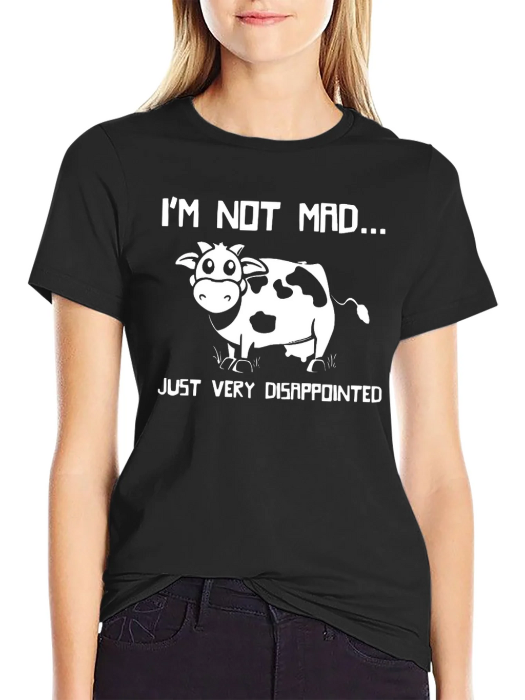 Im Not Mad Just Disappointed Cow Graphic T-Shirt