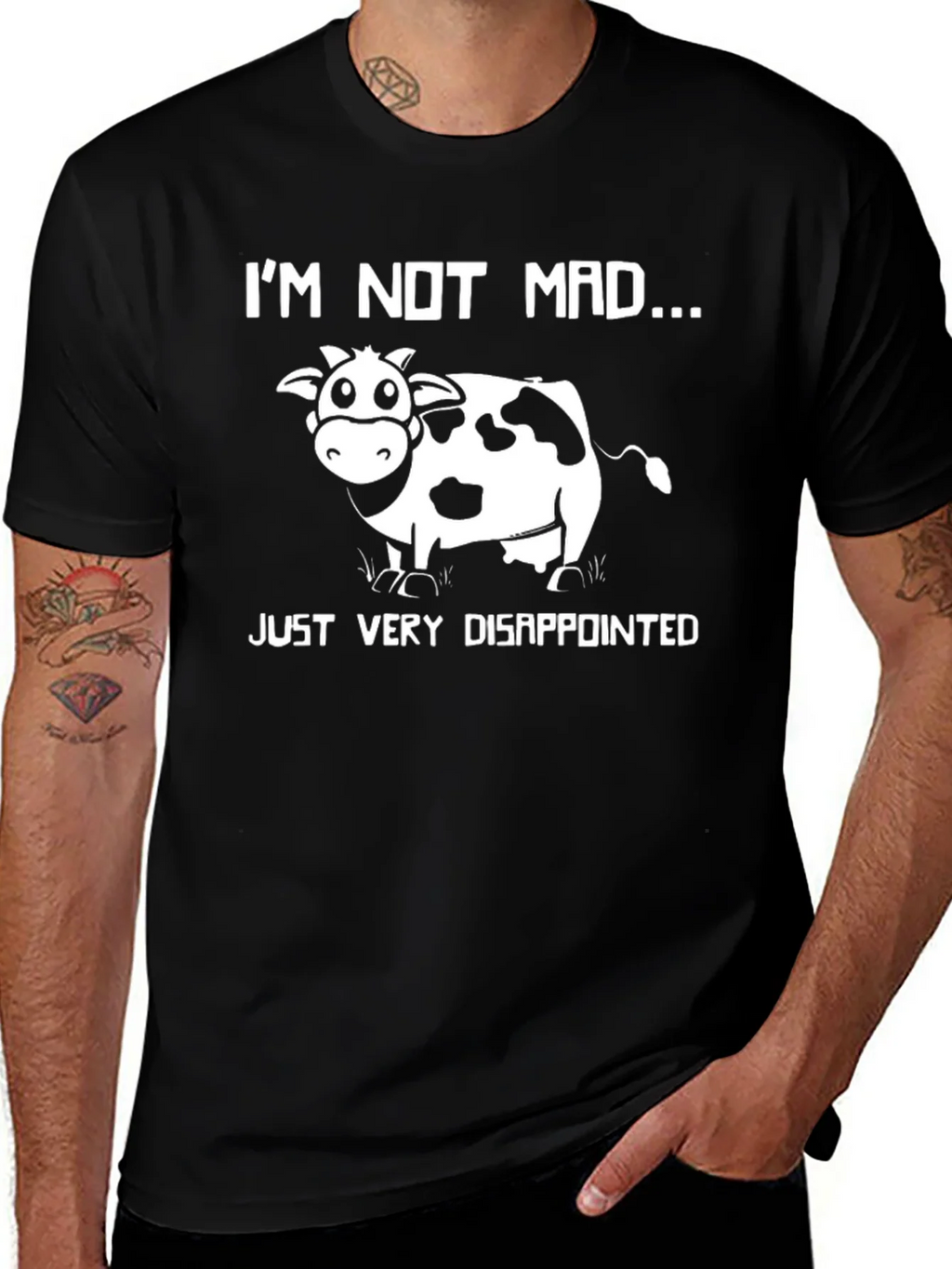Im Not Mad Just Disappointed Cow Graphic T-Shirt