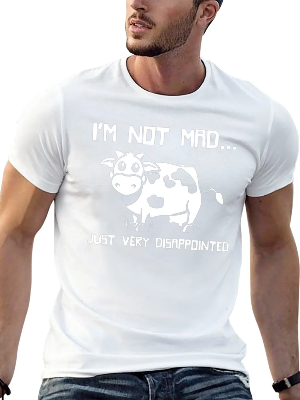 Im Not Mad Just Disappointed Cow Graphic T-Shirt
