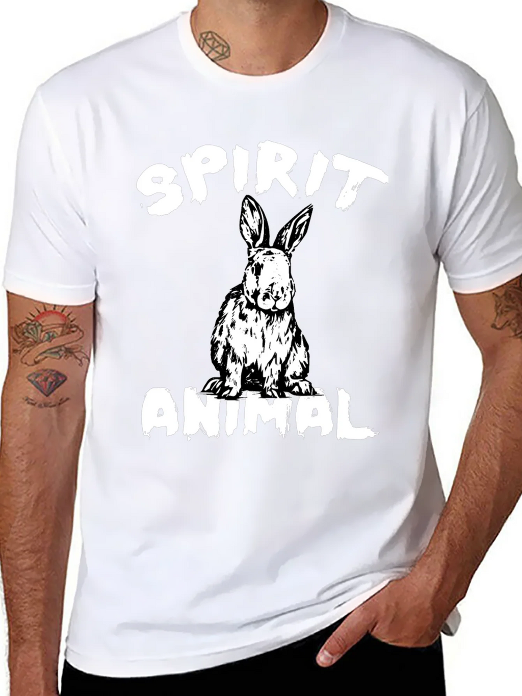 Spirit Animal Rabbit Graphic T-Shirt