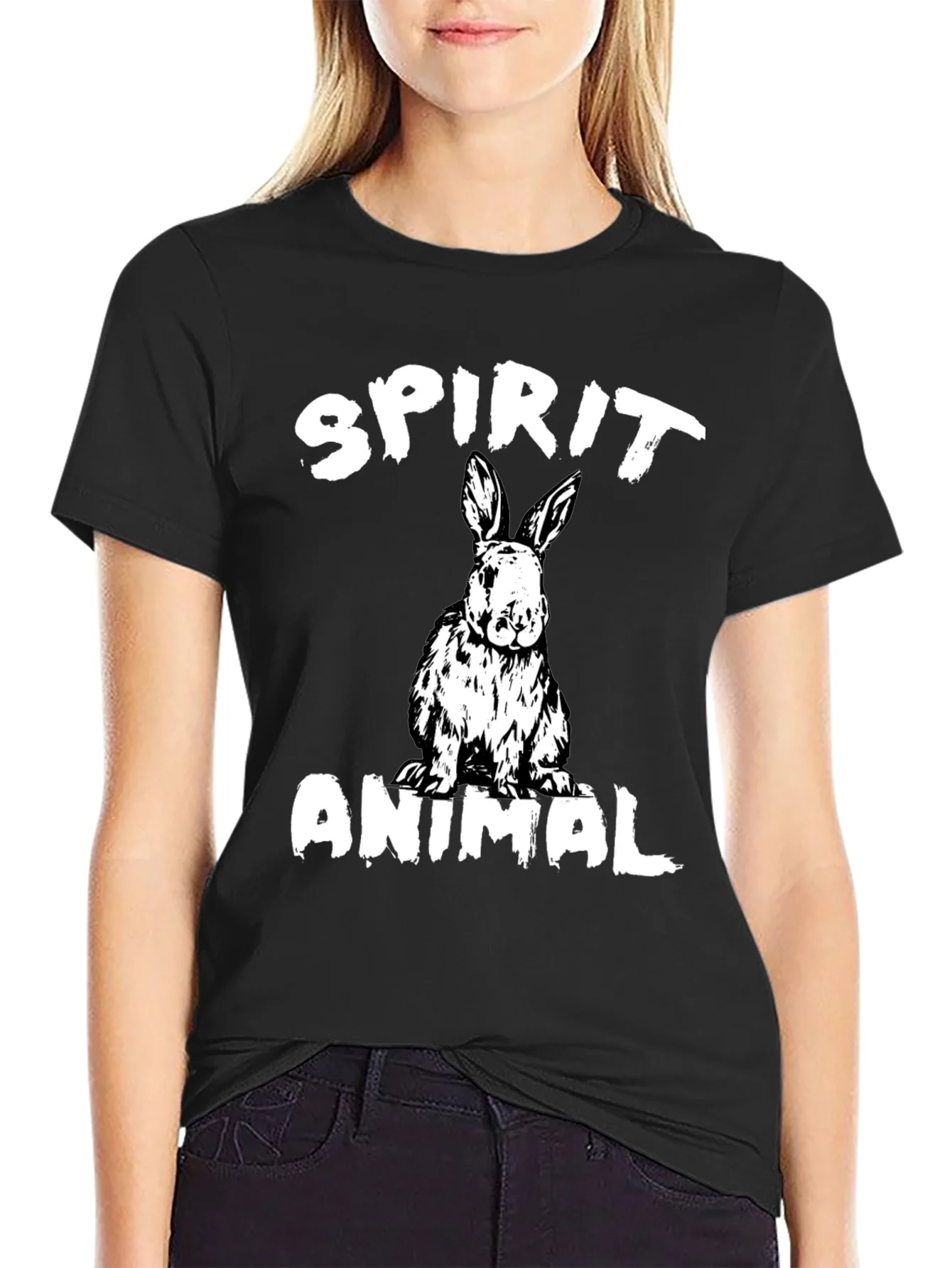 Spirit Animal Rabbit Graphic T-Shirt