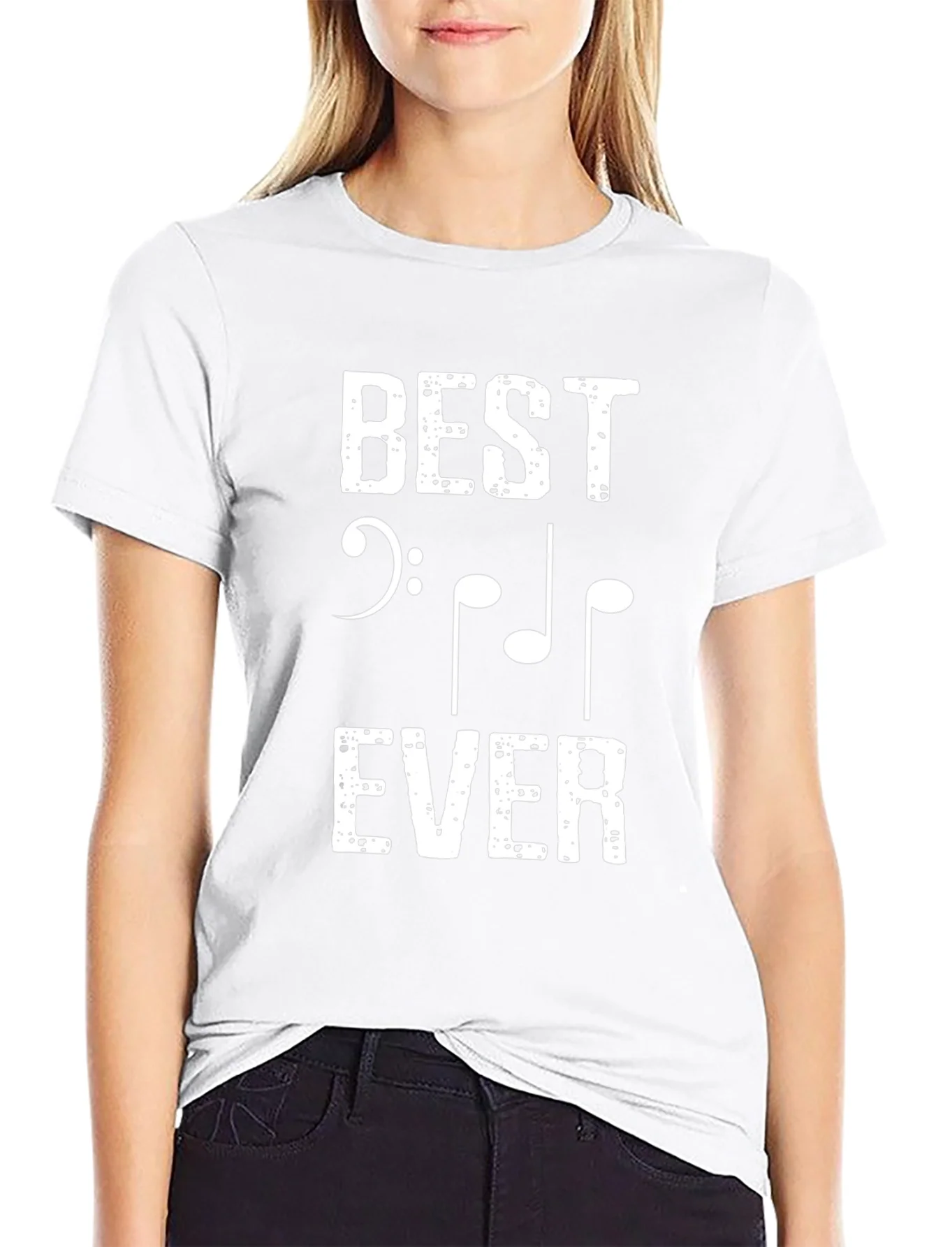 Best Music Ever T-Shirt - Bass Clef & Note Design