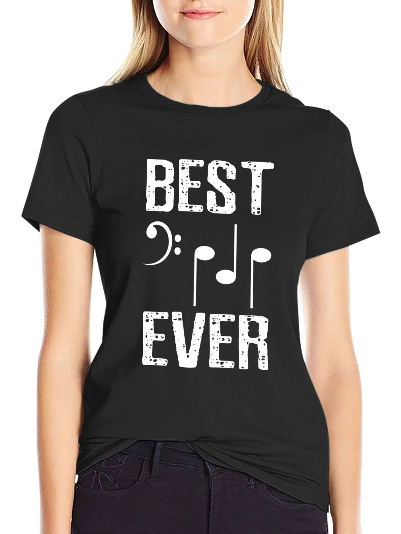 Best Music Ever T-Shirt - Bass Clef & Note Design