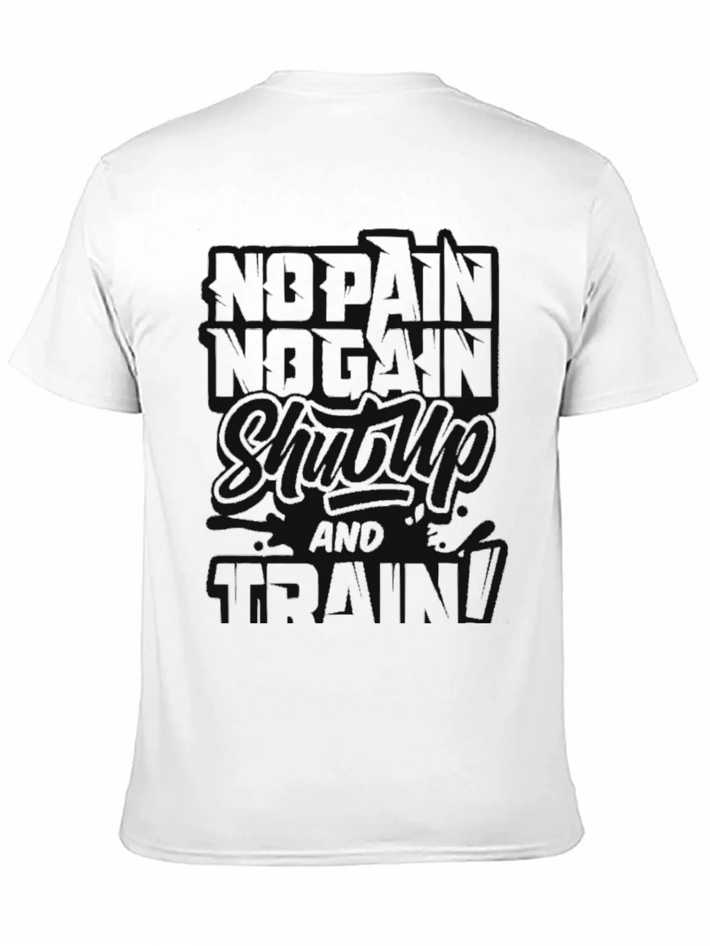 No Pain No Gain Black T-Shirt Workout Motivation