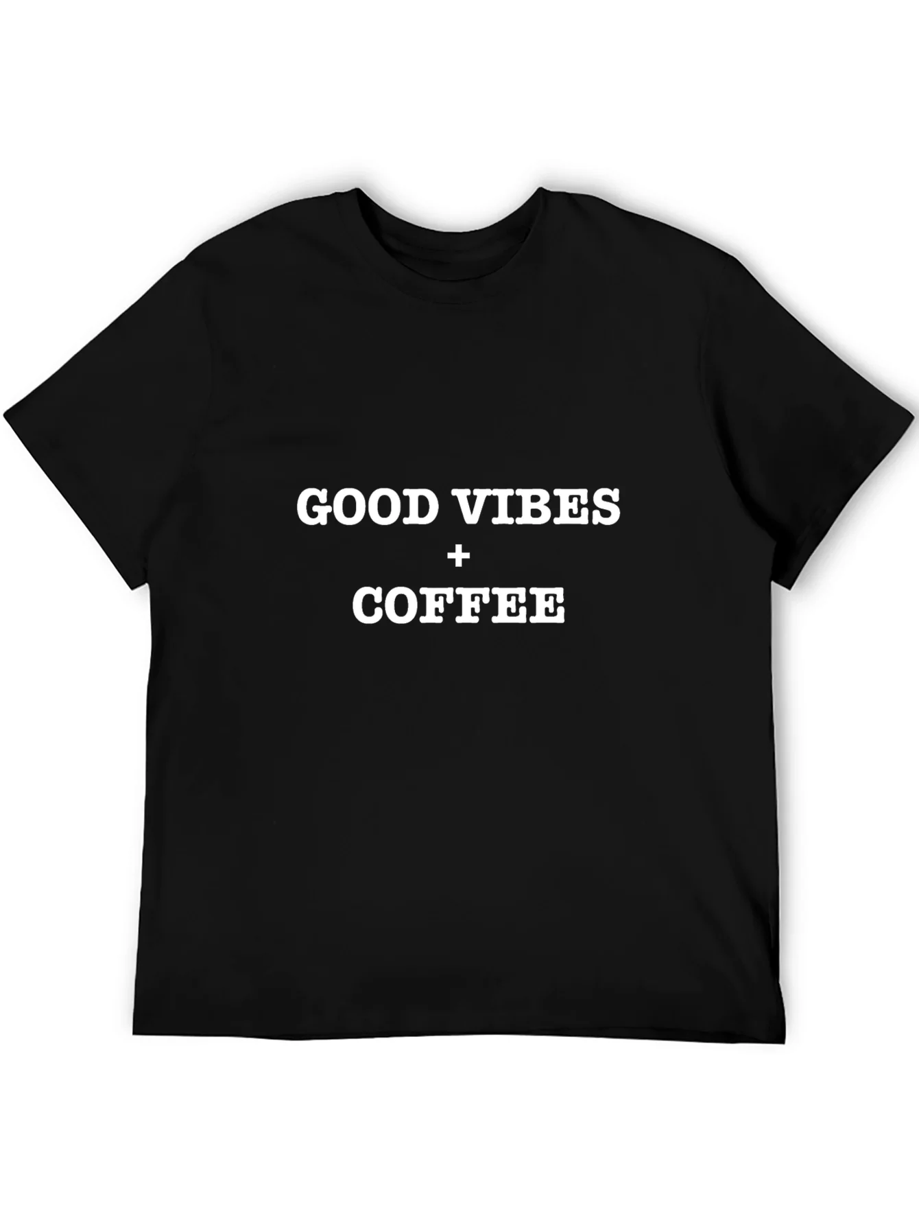 Good Vibes + Coffee Black T-Shirt