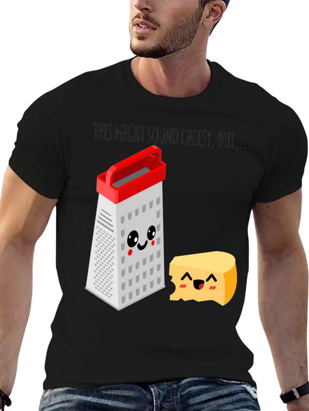 Cheesy Puns T-Shirt - Grater & Cheese Graphic Tee