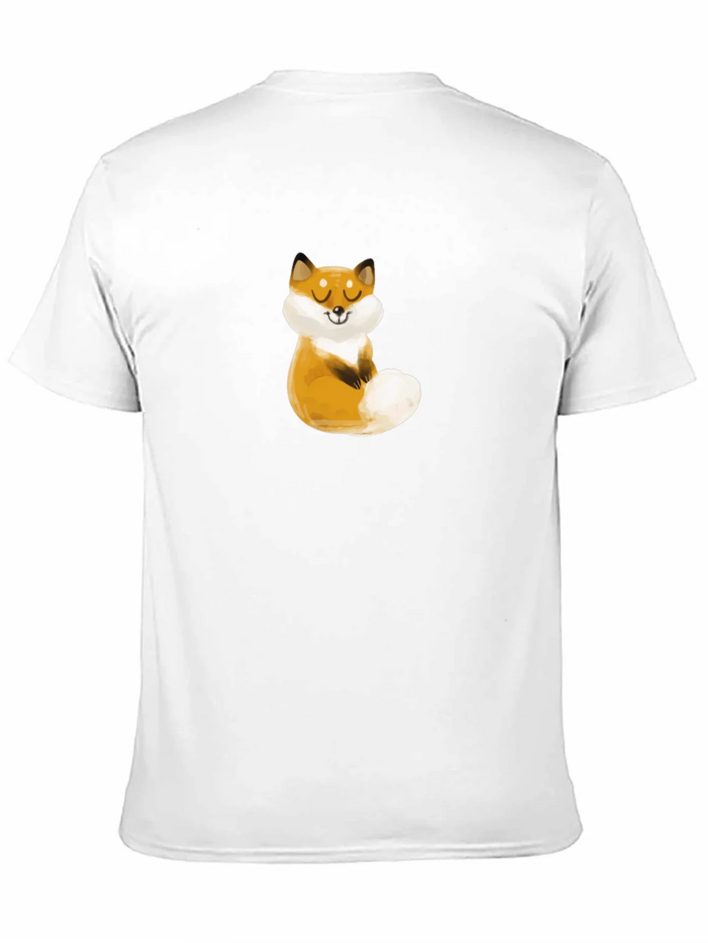 Cute Fox Graphic Black T-Shirt