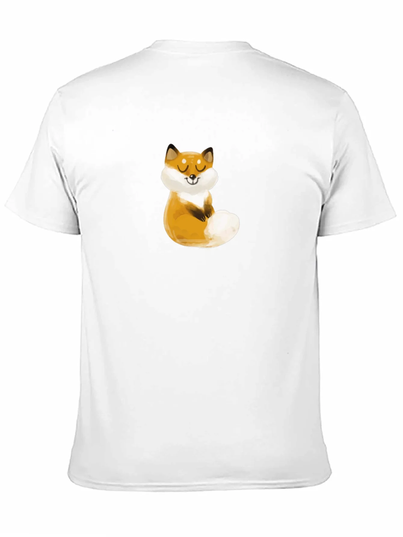 Cute Fox Graphic Black T-Shirt