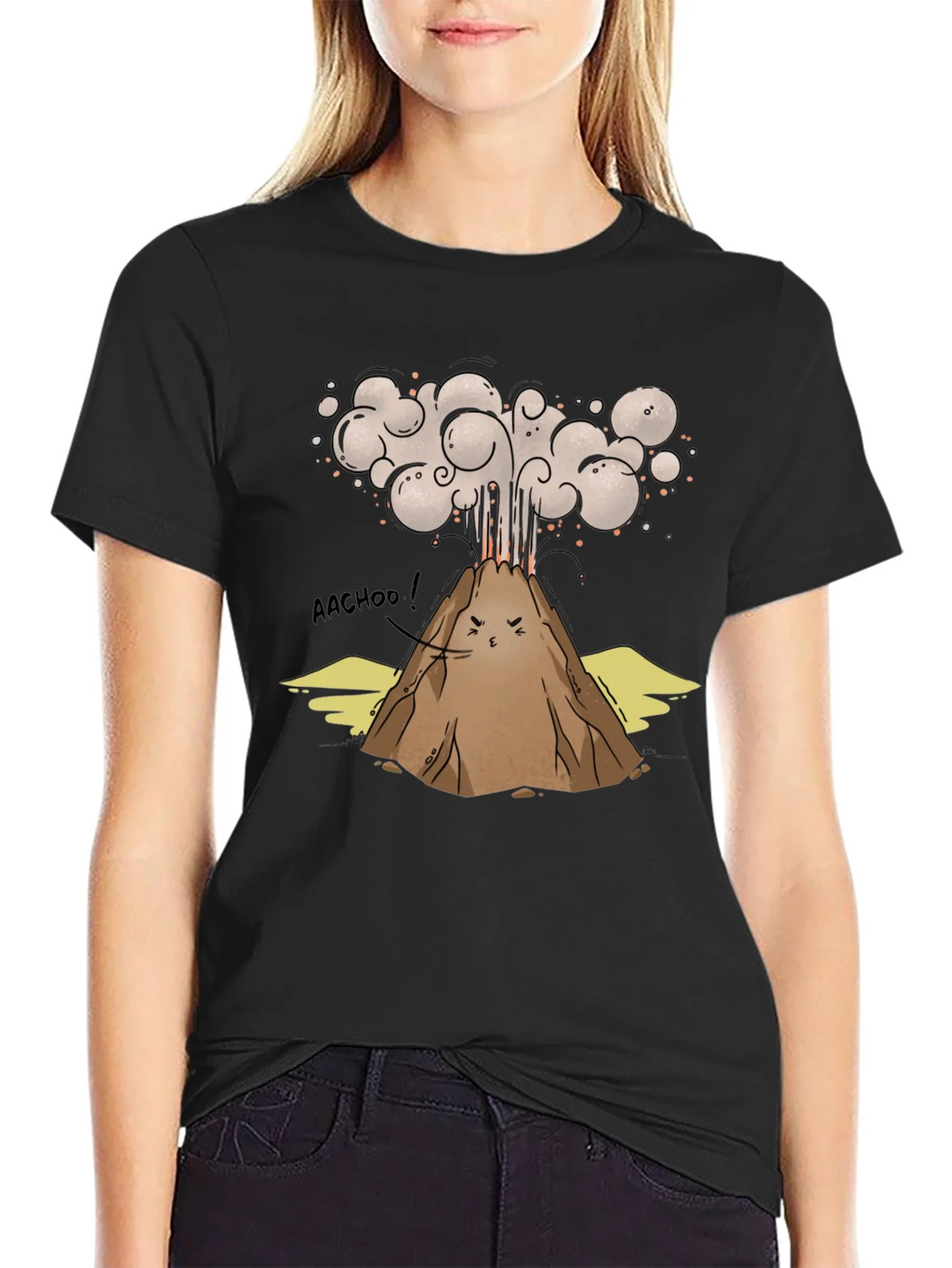 Funny Volcano AACHOO! Graphic Tee