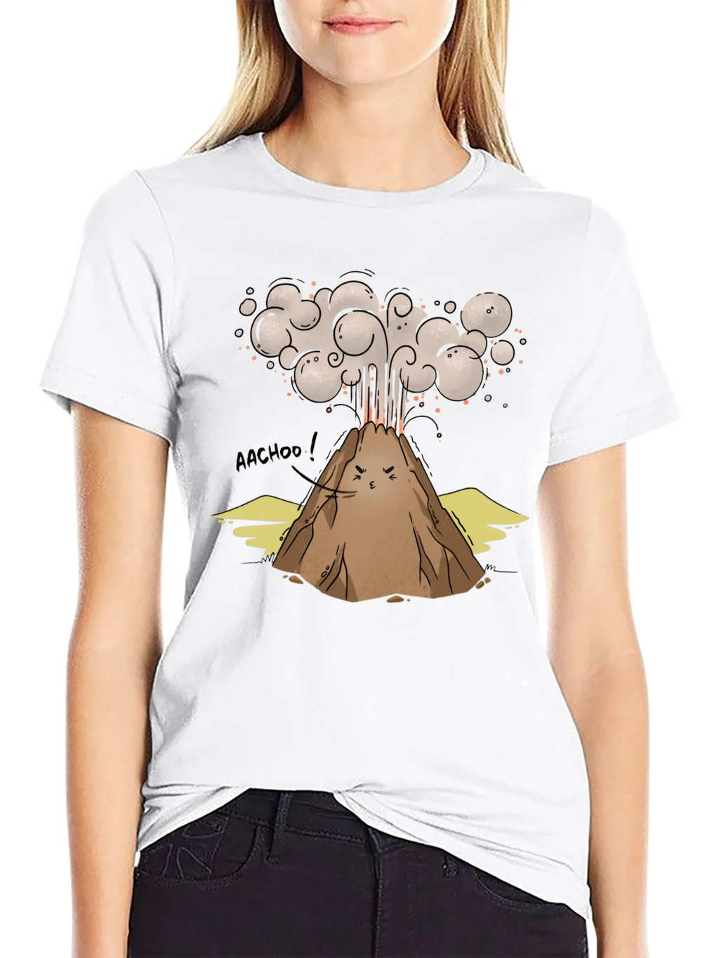 Funny Volcano AACHOO! Graphic Tee