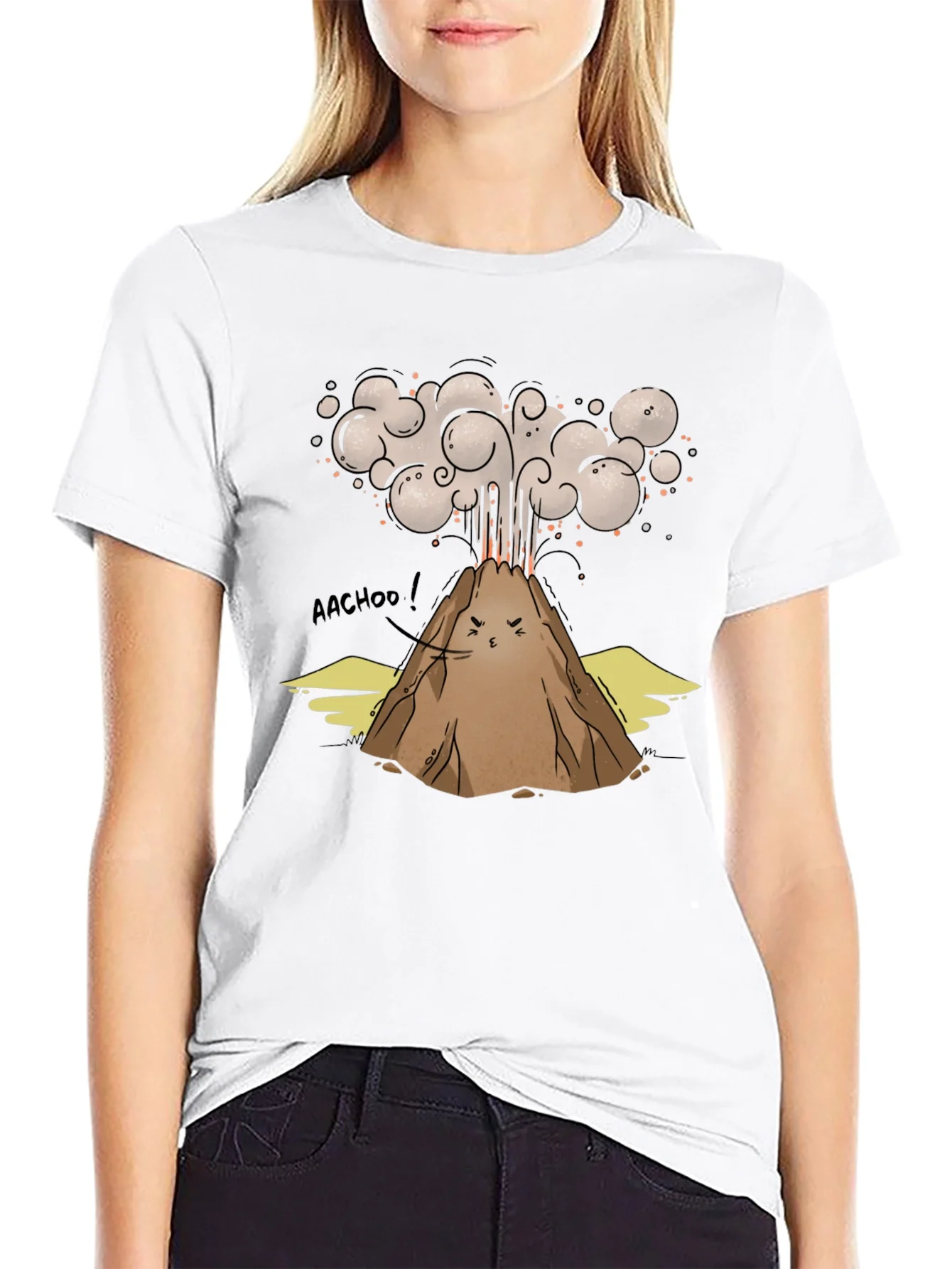 Funny Volcano AACHOO! Graphic Tee