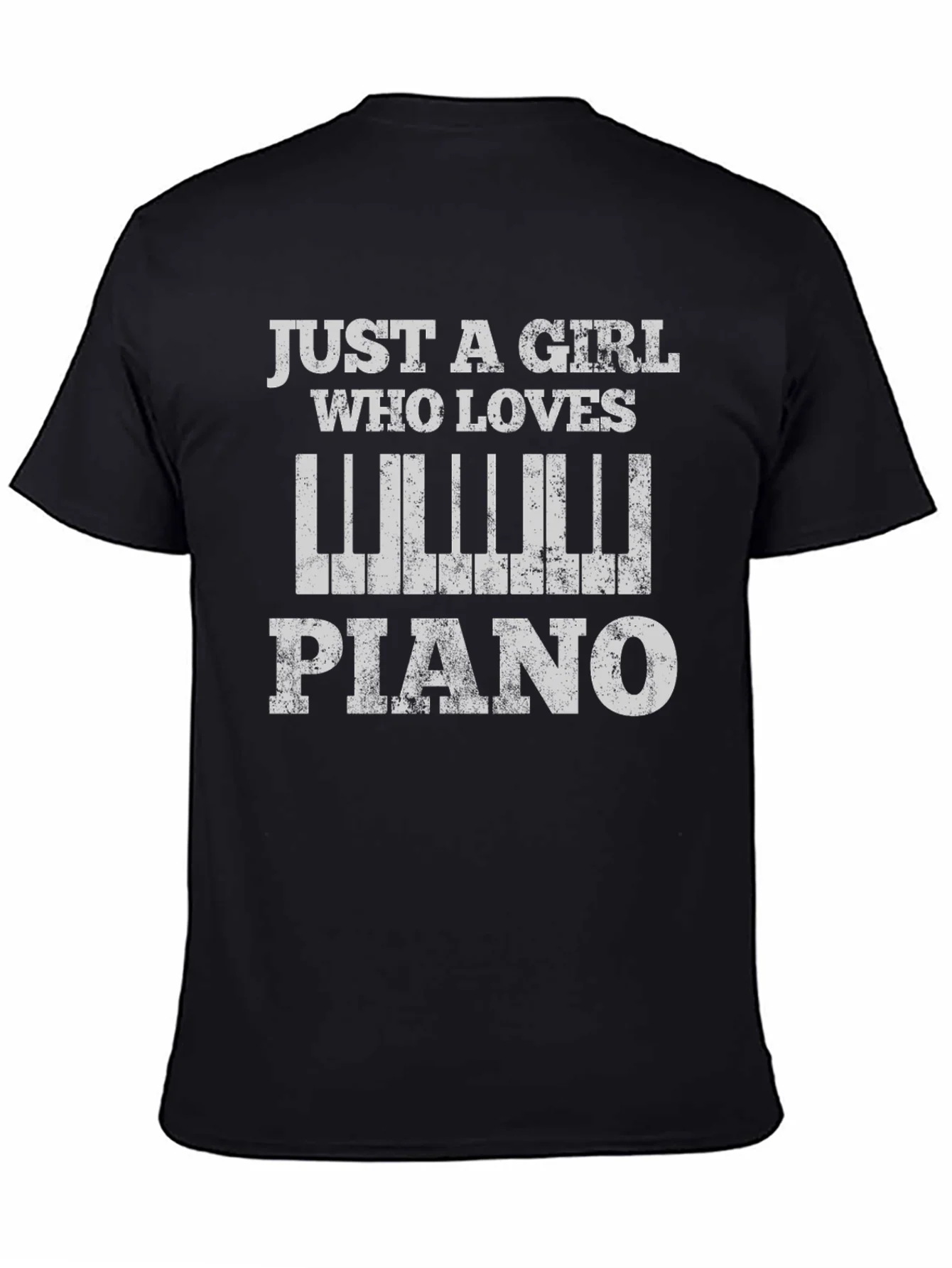 Piano Lover Graphic Tee - Just a Girl Who Loves Piano T-Shirt