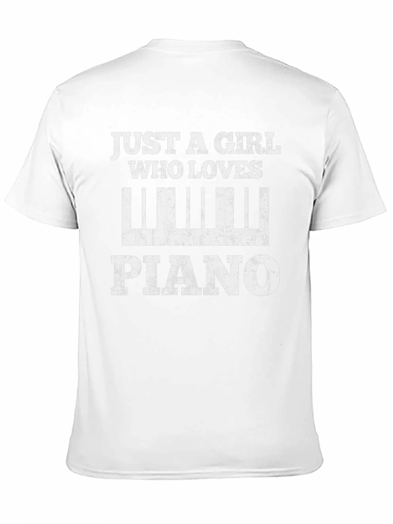 Piano Lover Graphic Tee - Just a Girl Who Loves Piano T-Shirt