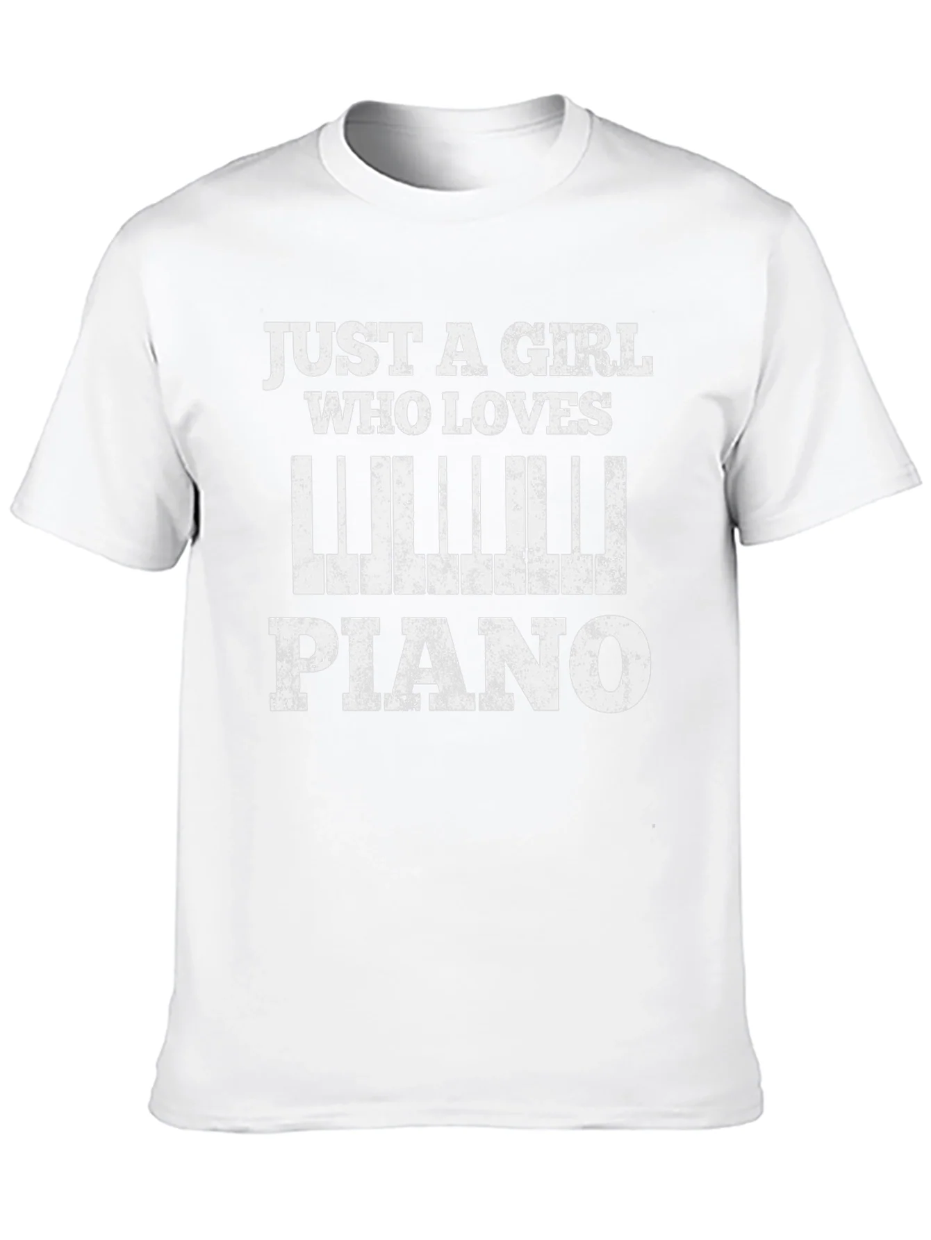 Piano Lover Graphic Tee - Just a Girl Who Loves Piano T-Shirt