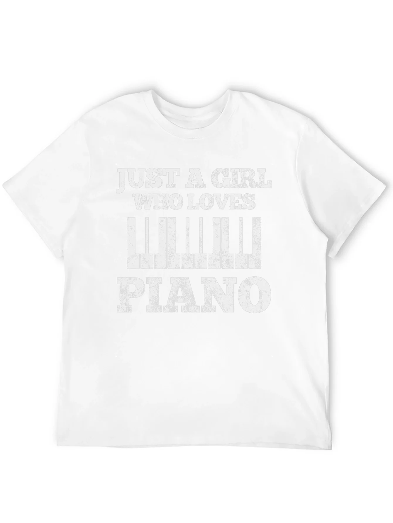 Piano Lover Graphic Tee - Just a Girl Who Loves Piano T-Shirt