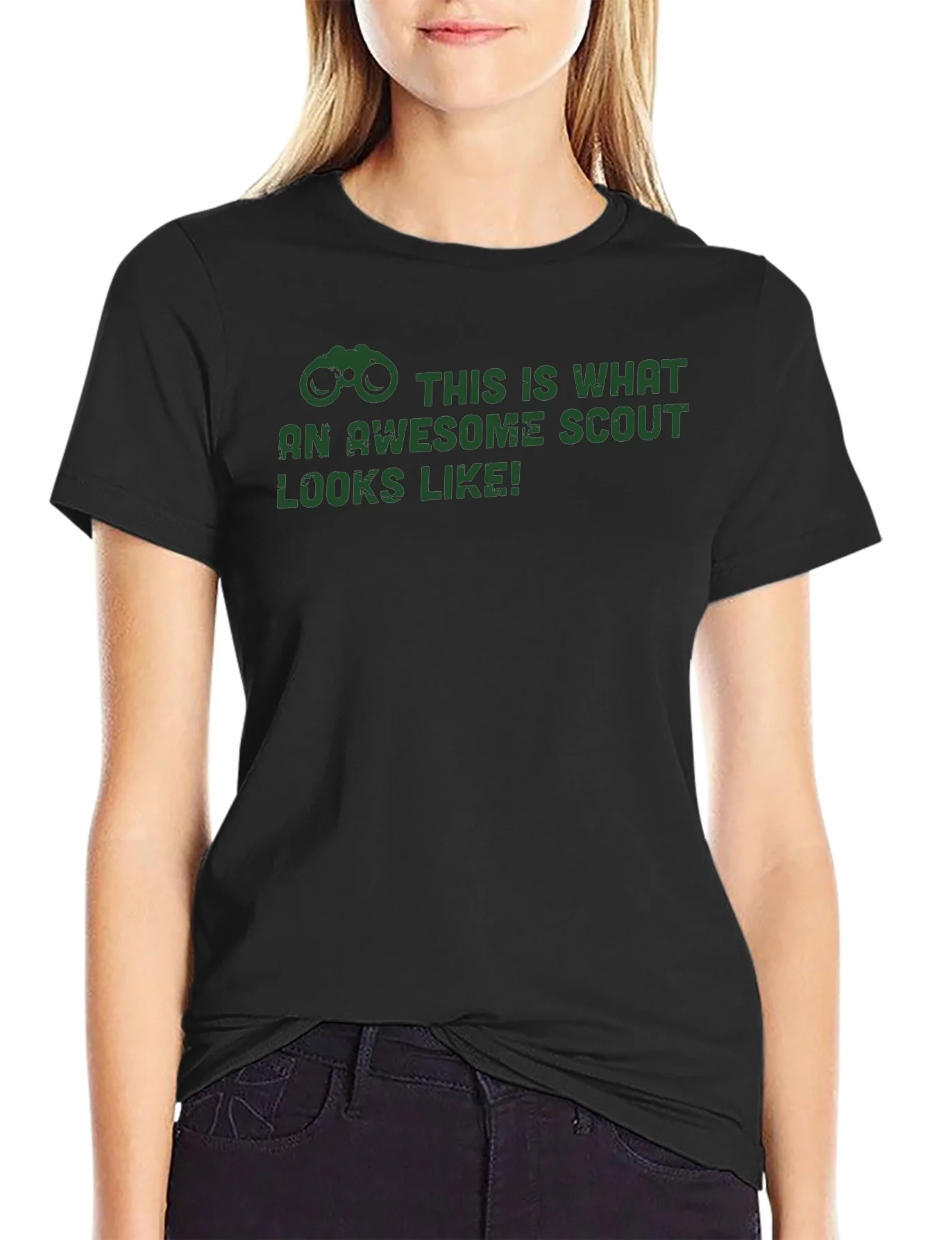 Awesome Scout T-Shirt - Black Crew Neck Tee