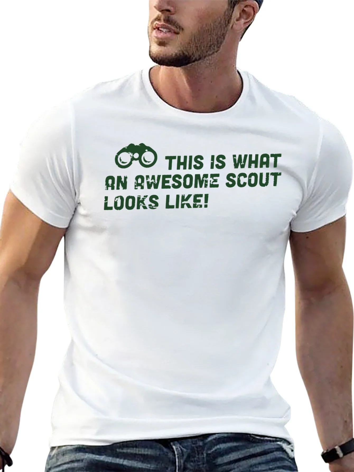 Awesome Scout T-Shirt - Black Crew Neck Tee