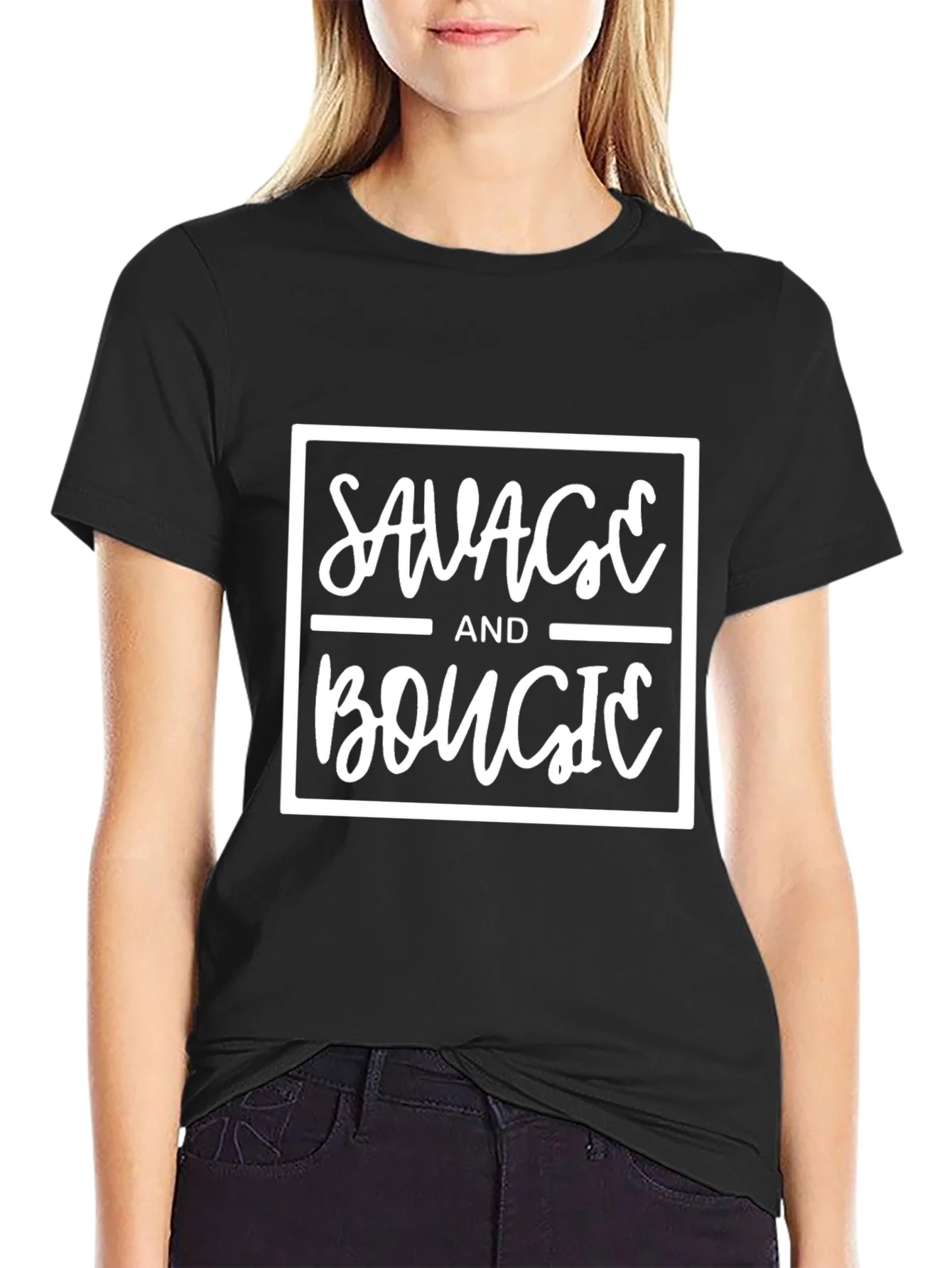 Savage and Bougie Graphic Tee - Black