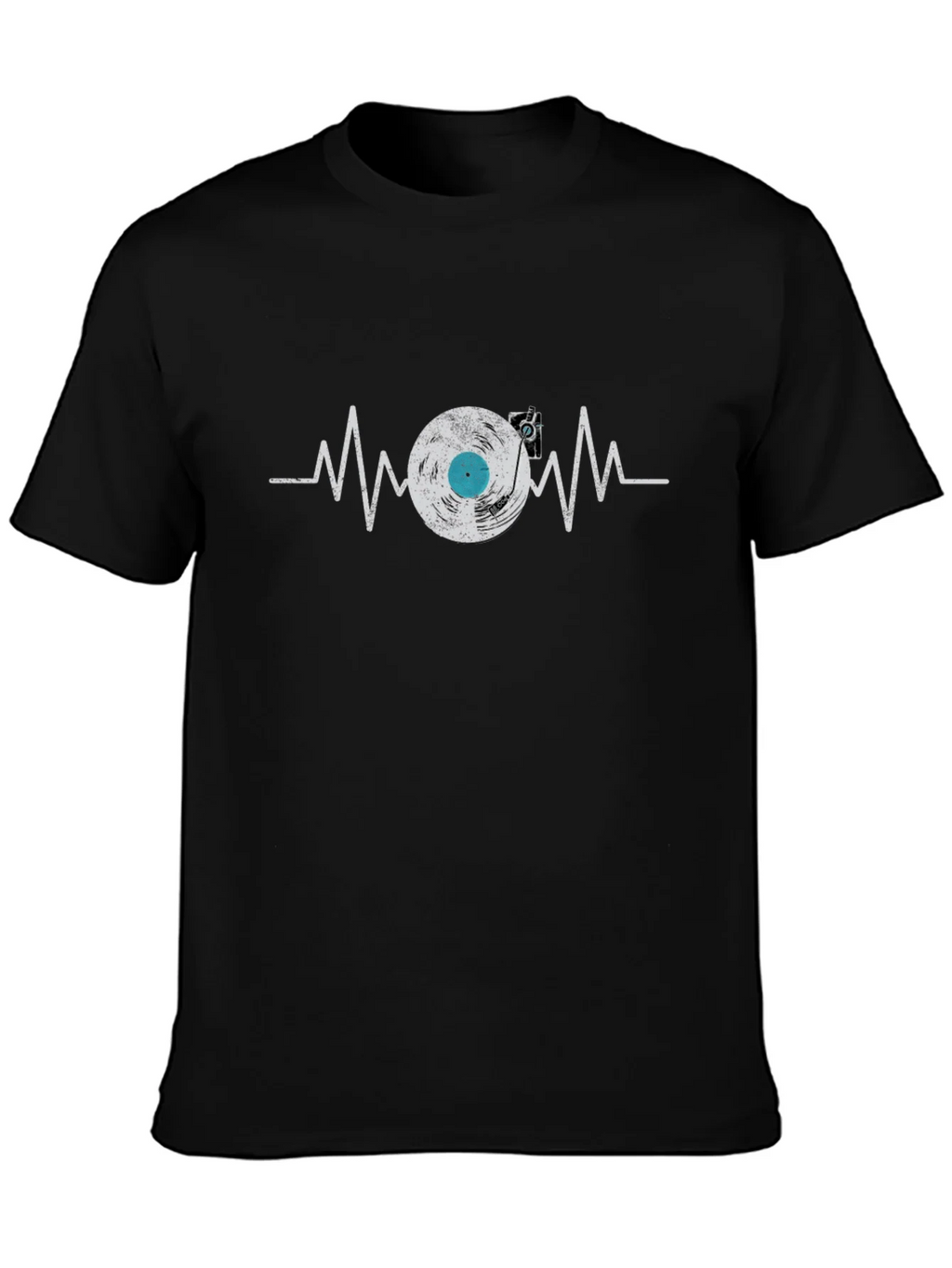Vinyl Record Heartbeat Graphic Tee