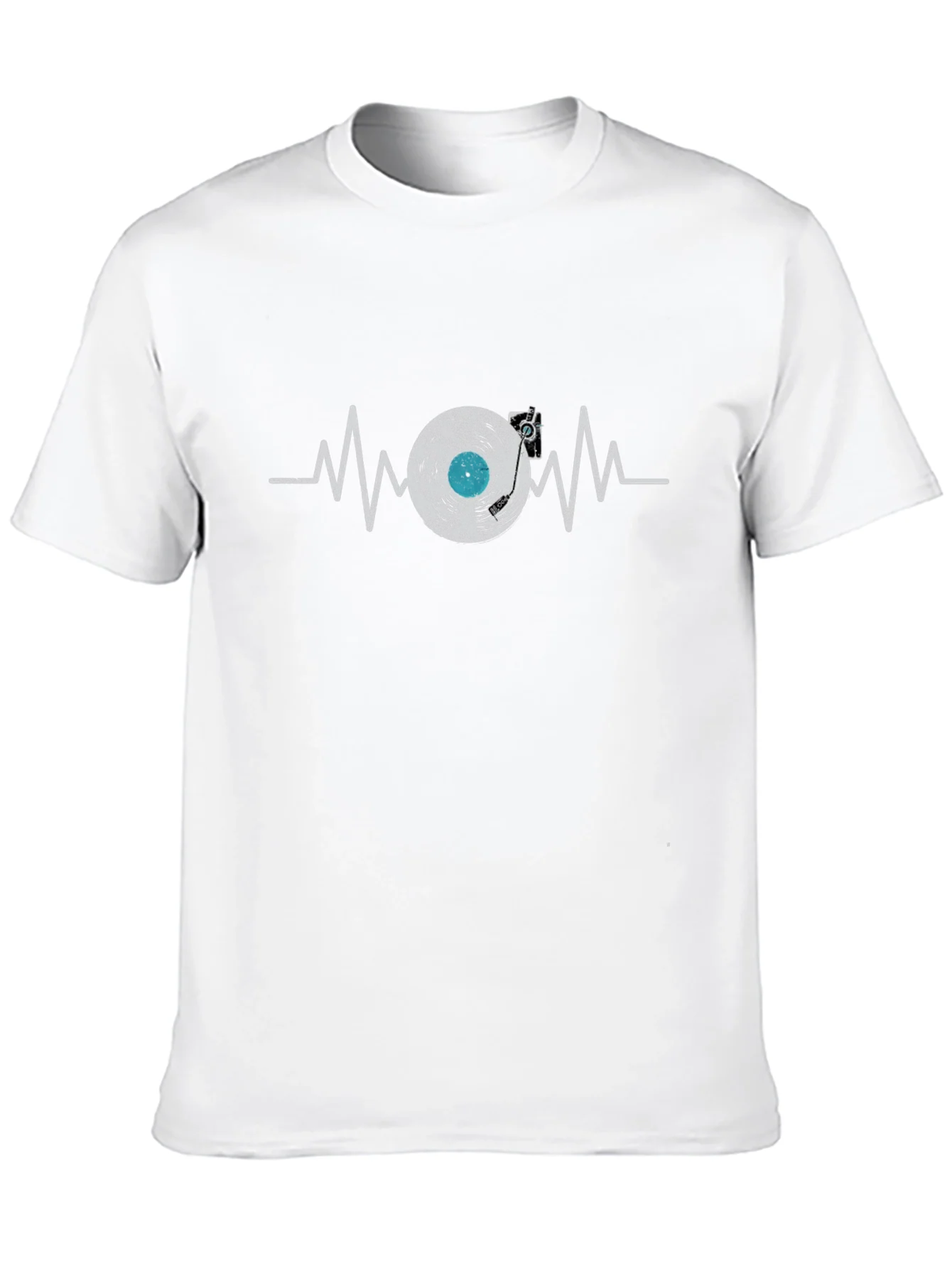 Vinyl Record Heartbeat Graphic Tee