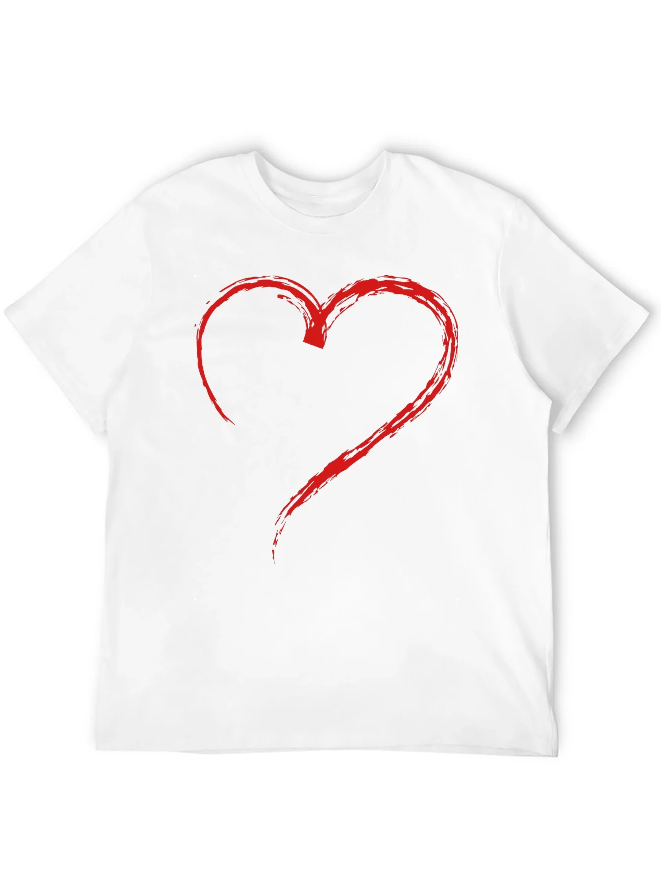 Heart Graphic Mens Black T-Shirt