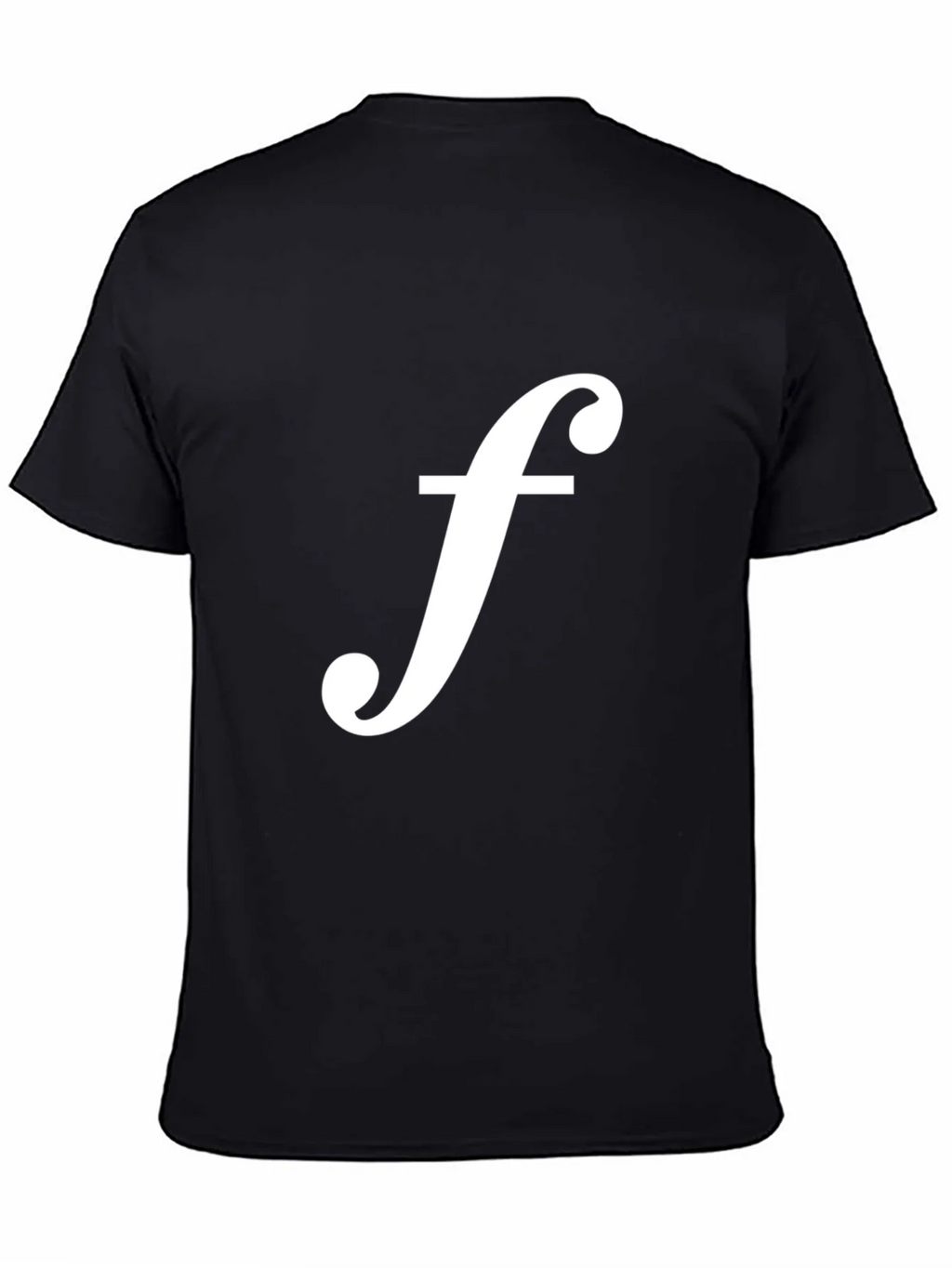 Black T-Shirt with White f Logo