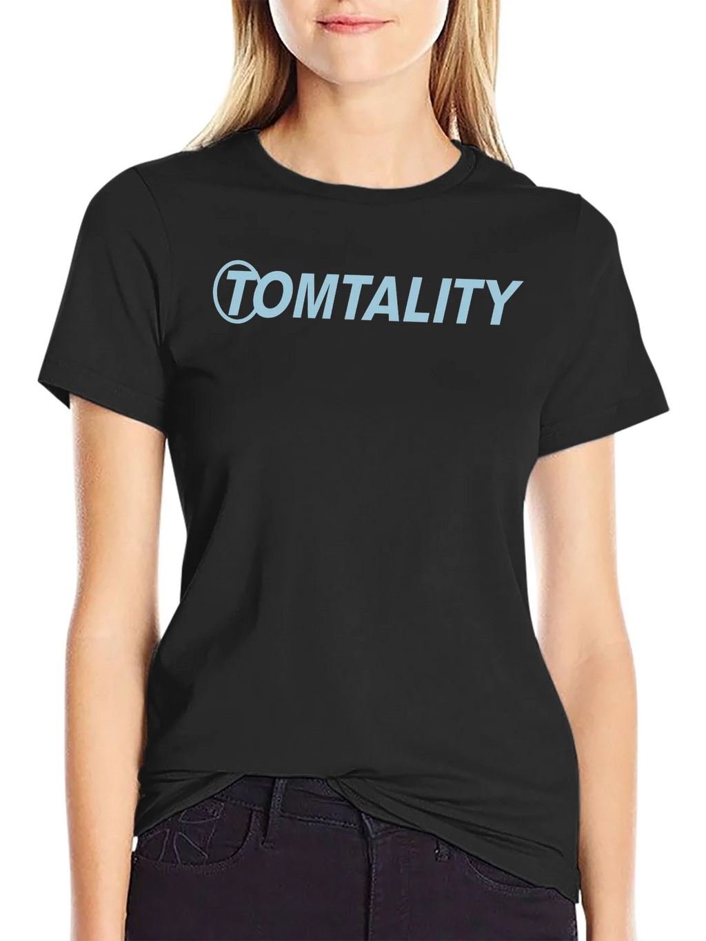 Tomtality Graphic Tee - Black Cotton Casual T-Shirt