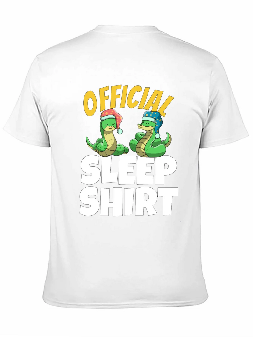 Official Sleep Shirt Snake Cartoon Graphic Tee