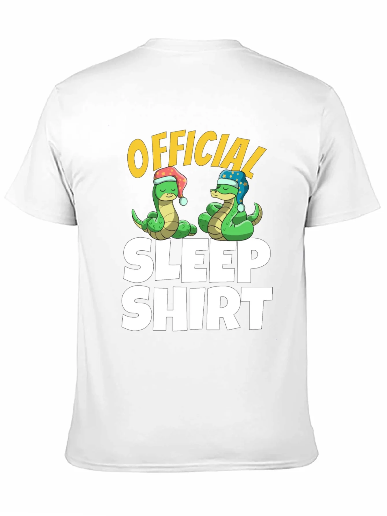 Official Sleep Shirt Snake Cartoon Graphic Tee