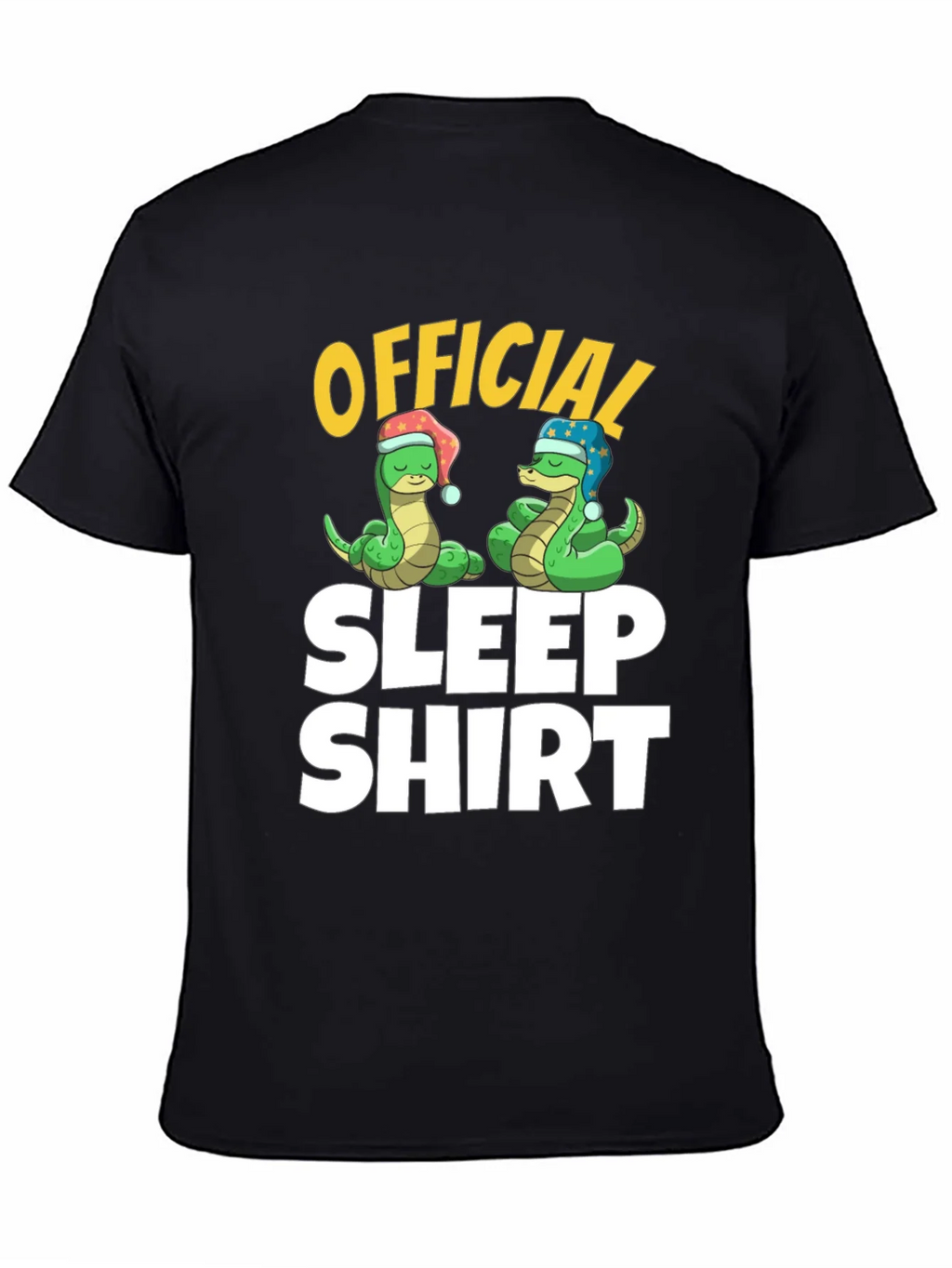 Official Sleep Shirt Snake Cartoon Graphic Tee