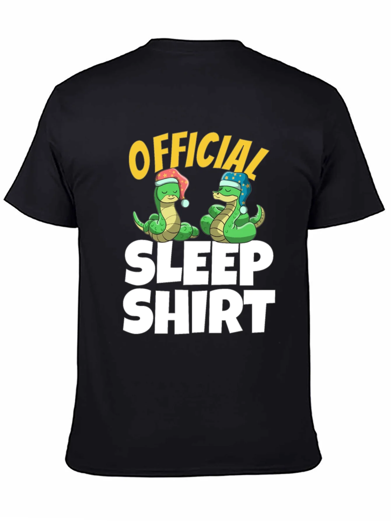 Official Sleep Shirt Snake Cartoon Graphic Tee