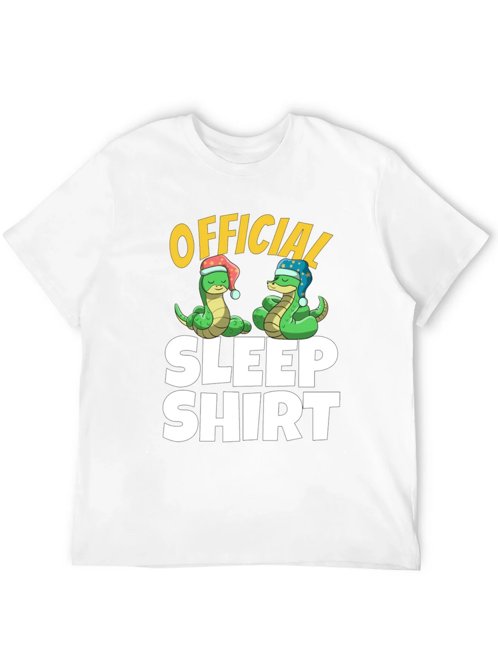 Official Sleep Shirt Snake Cartoon Graphic Tee