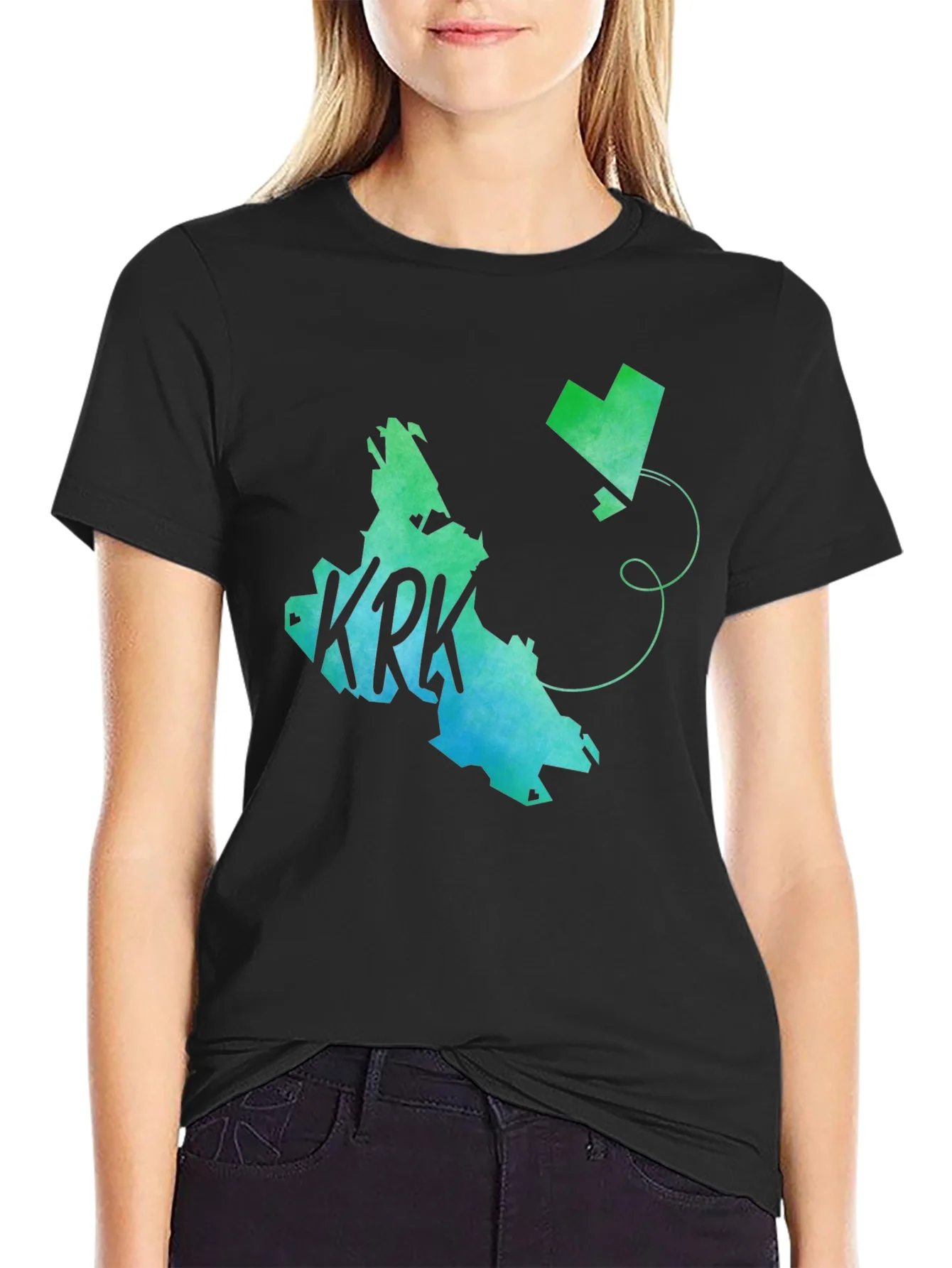 KRK Island Graphic Tee - Black Cotton T-Shirt