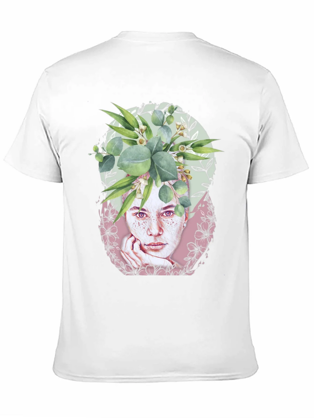 Floral Woman Graphic Tee - Stylish Black T-Shirt