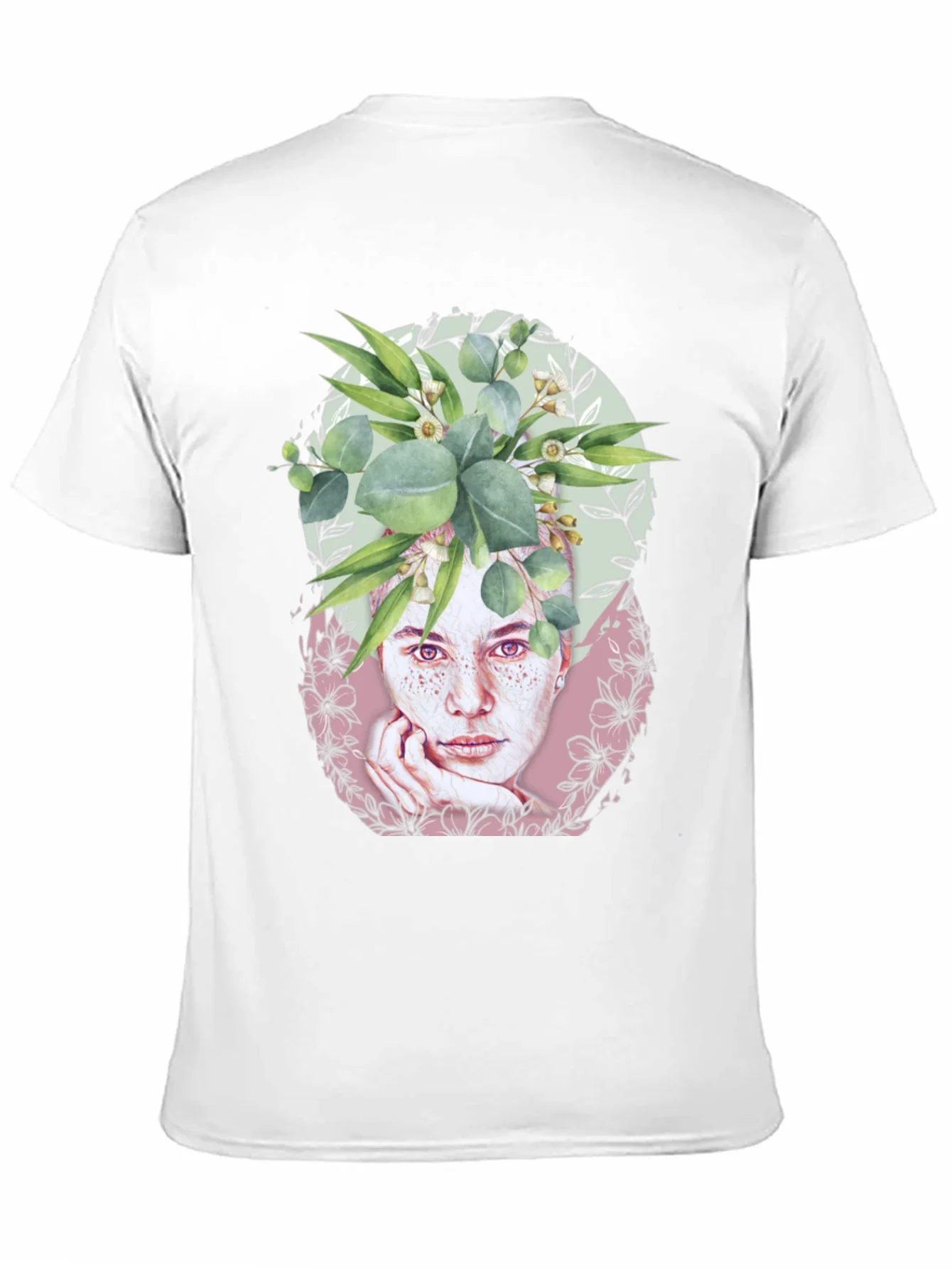 Floral Woman Graphic Tee - Stylish Black T-Shirt