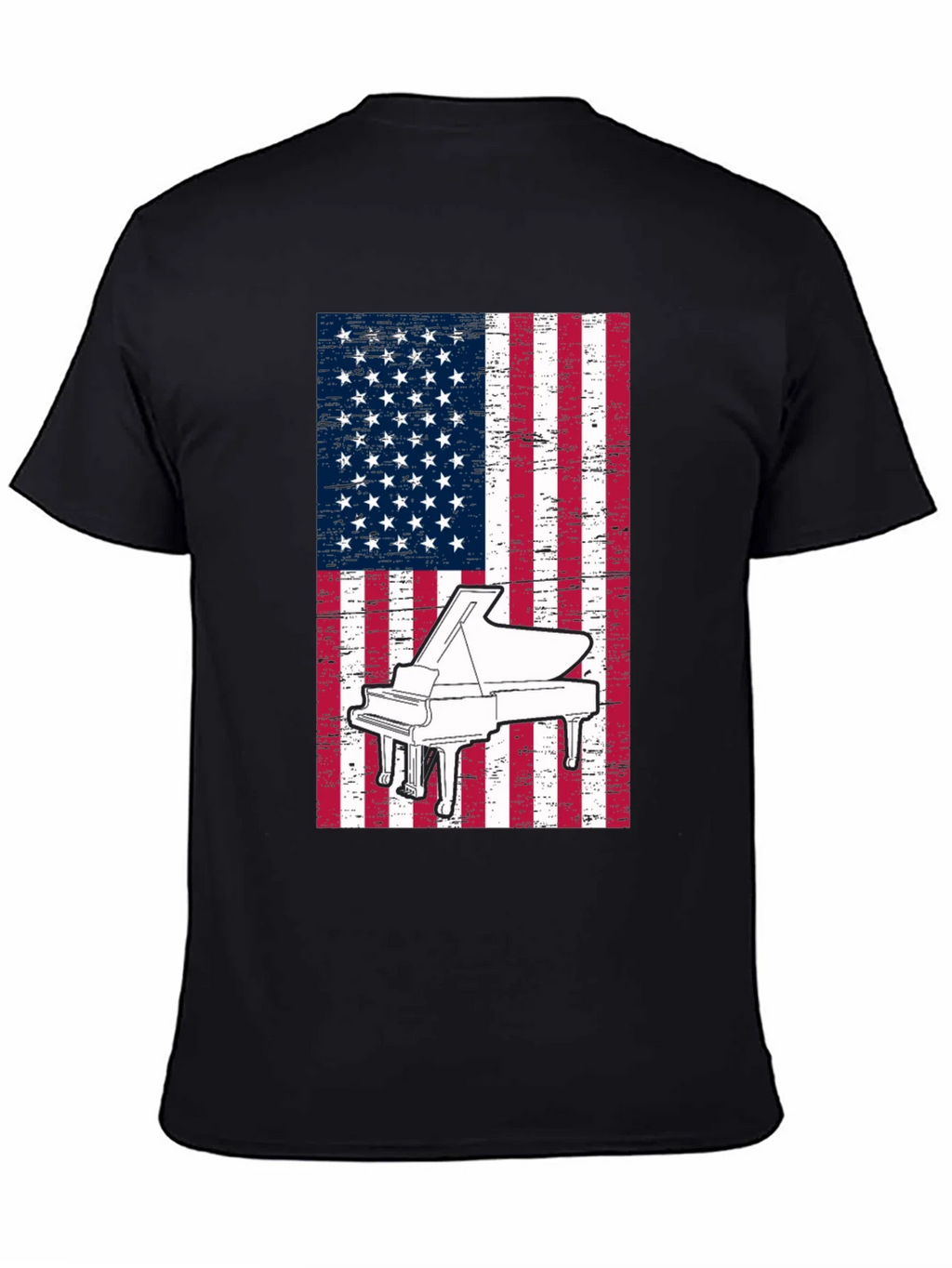 Piano American Flag Graphic Tee