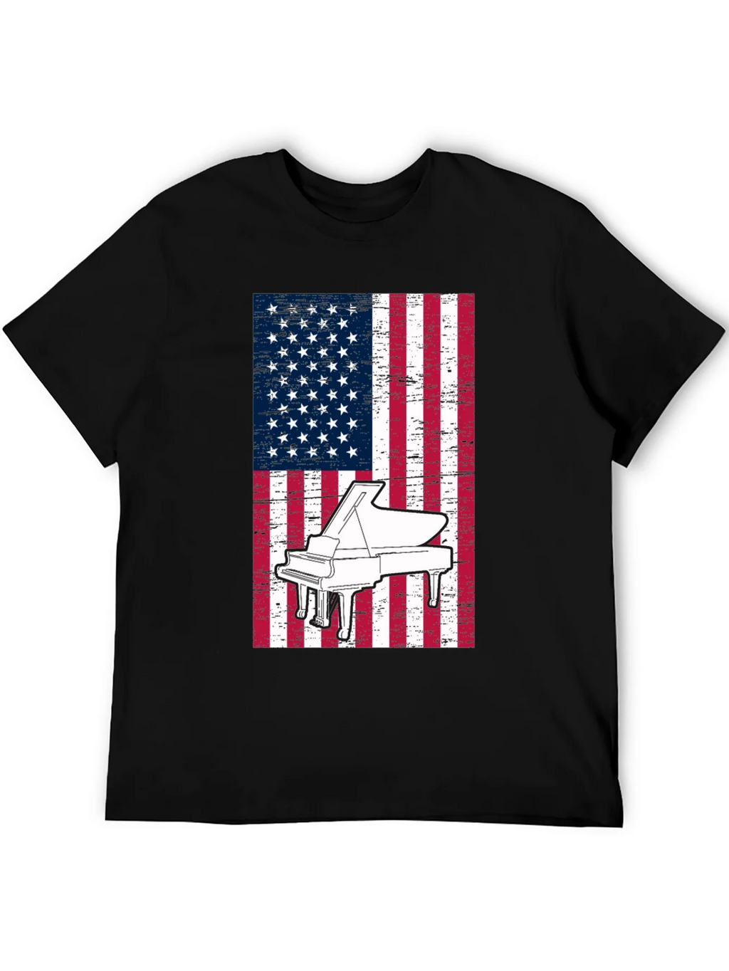 Piano American Flag Graphic Tee