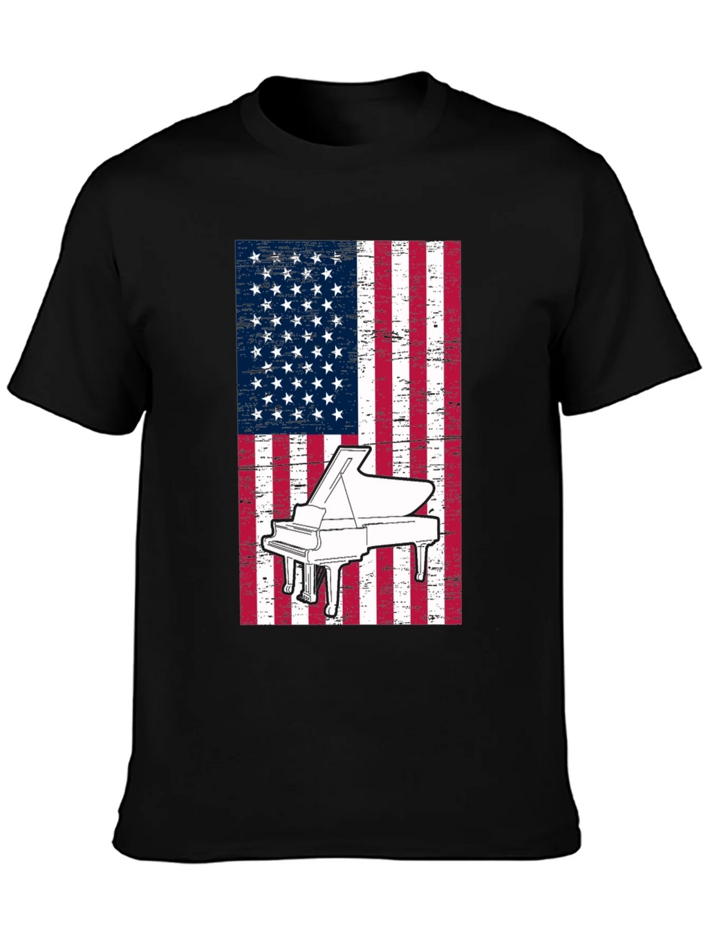 Piano American Flag Graphic Tee