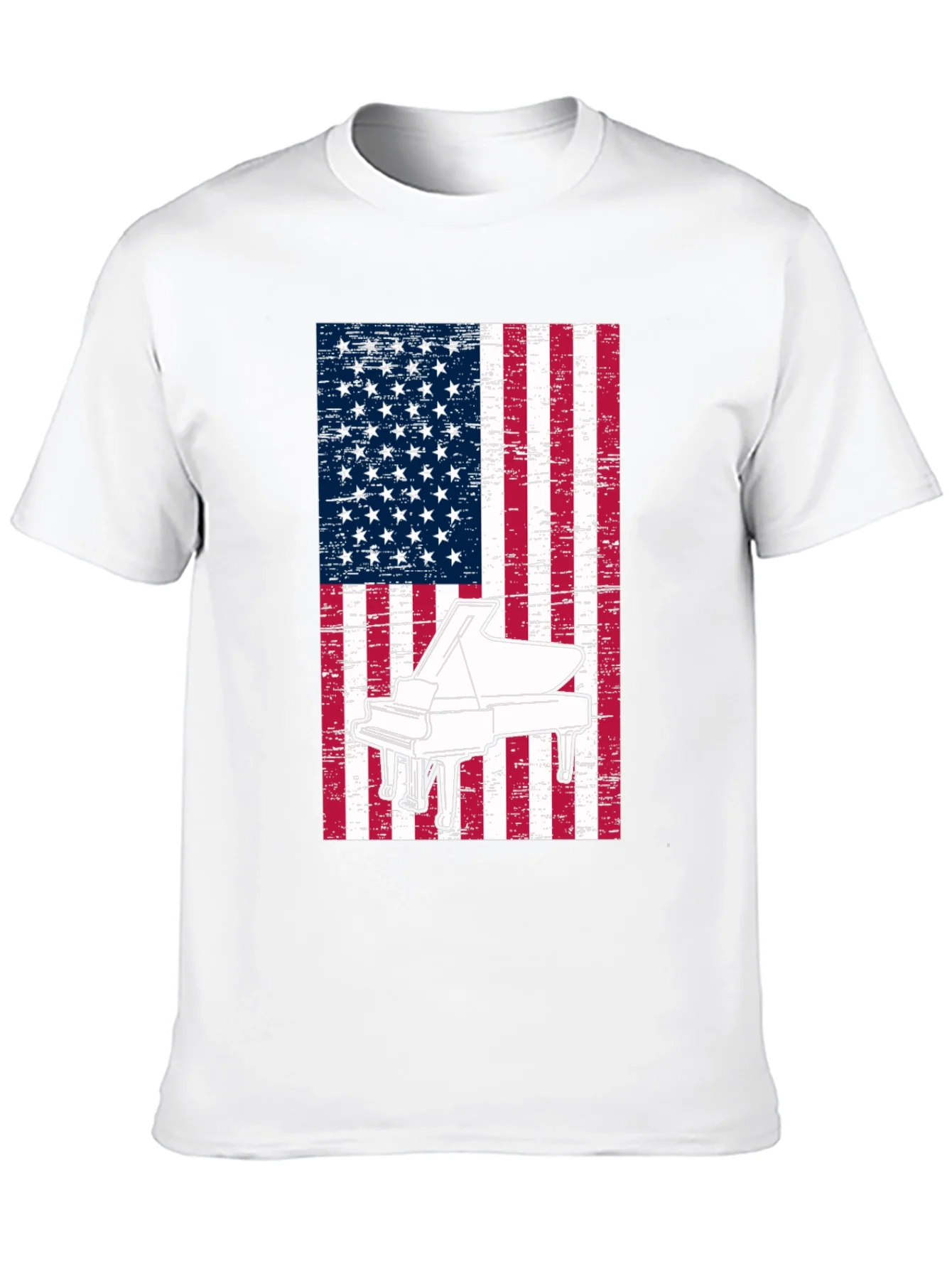 Piano American Flag Graphic Tee